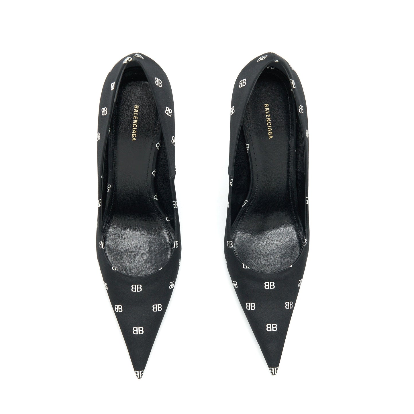 Balenciaga Size 36 Satin Knife Heels Black