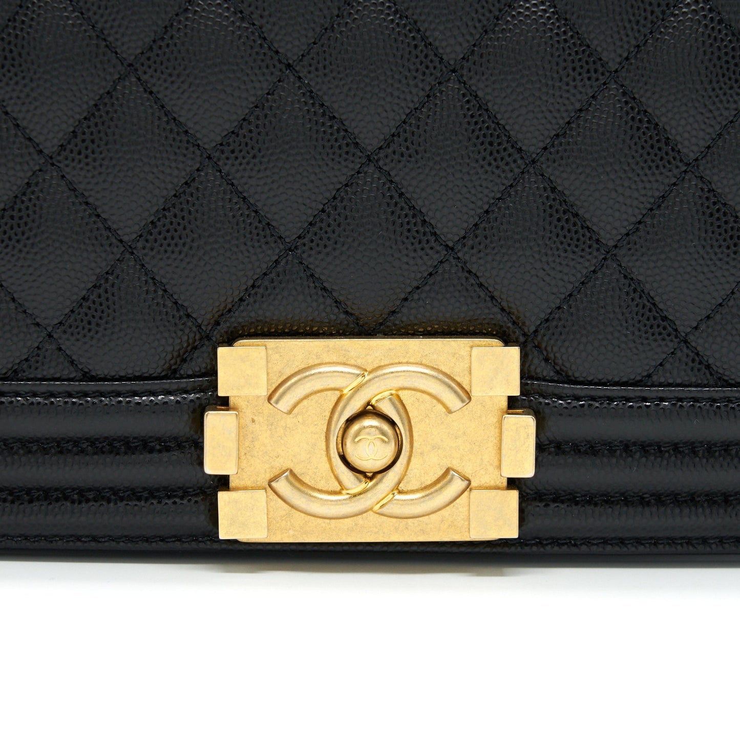 Chanel Small Boy Bag Caviar Black brushed  Year 2021 (microchip serial?