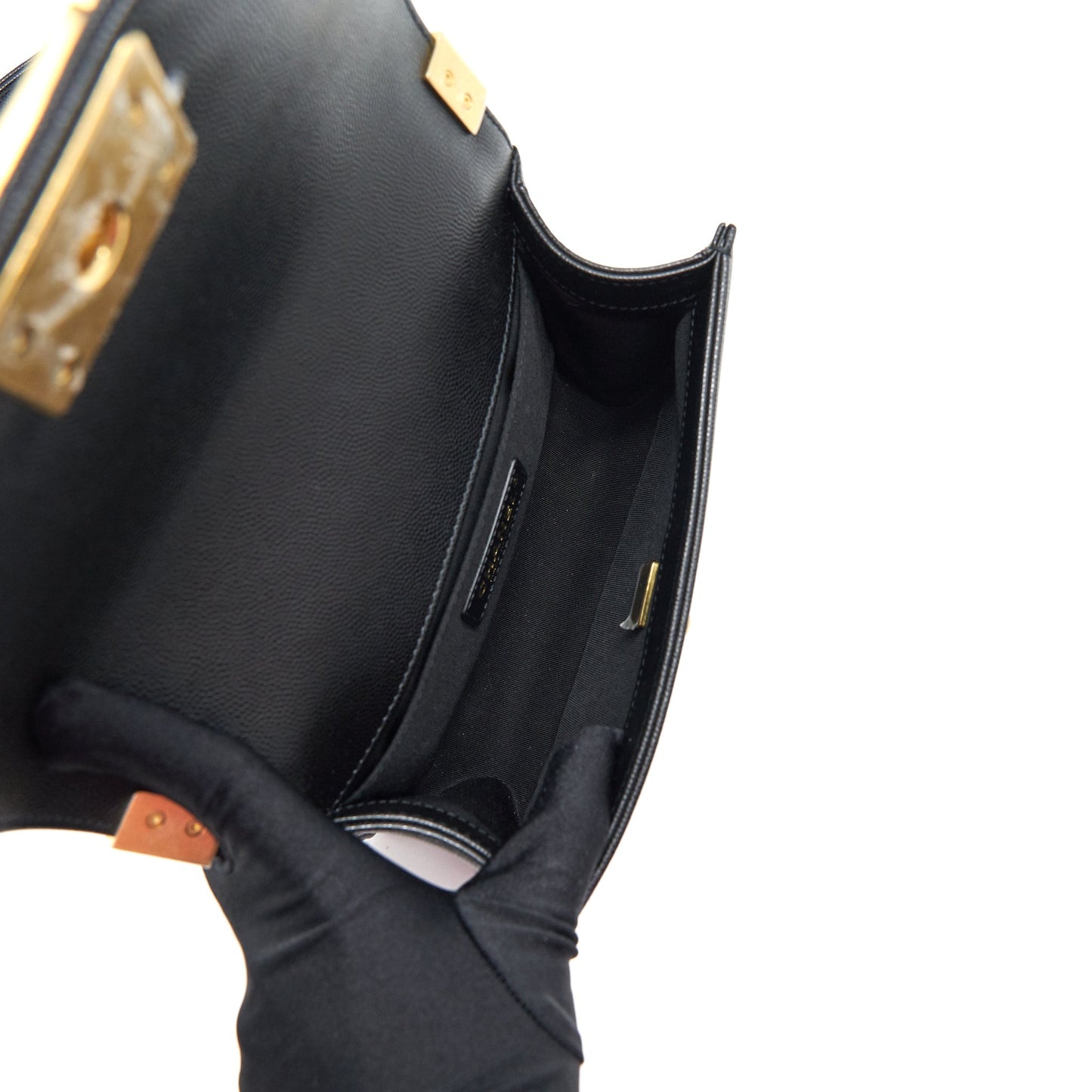 Chanel Small Boy Bag Caviar Black brushed  Year 2021 (microchip serial?