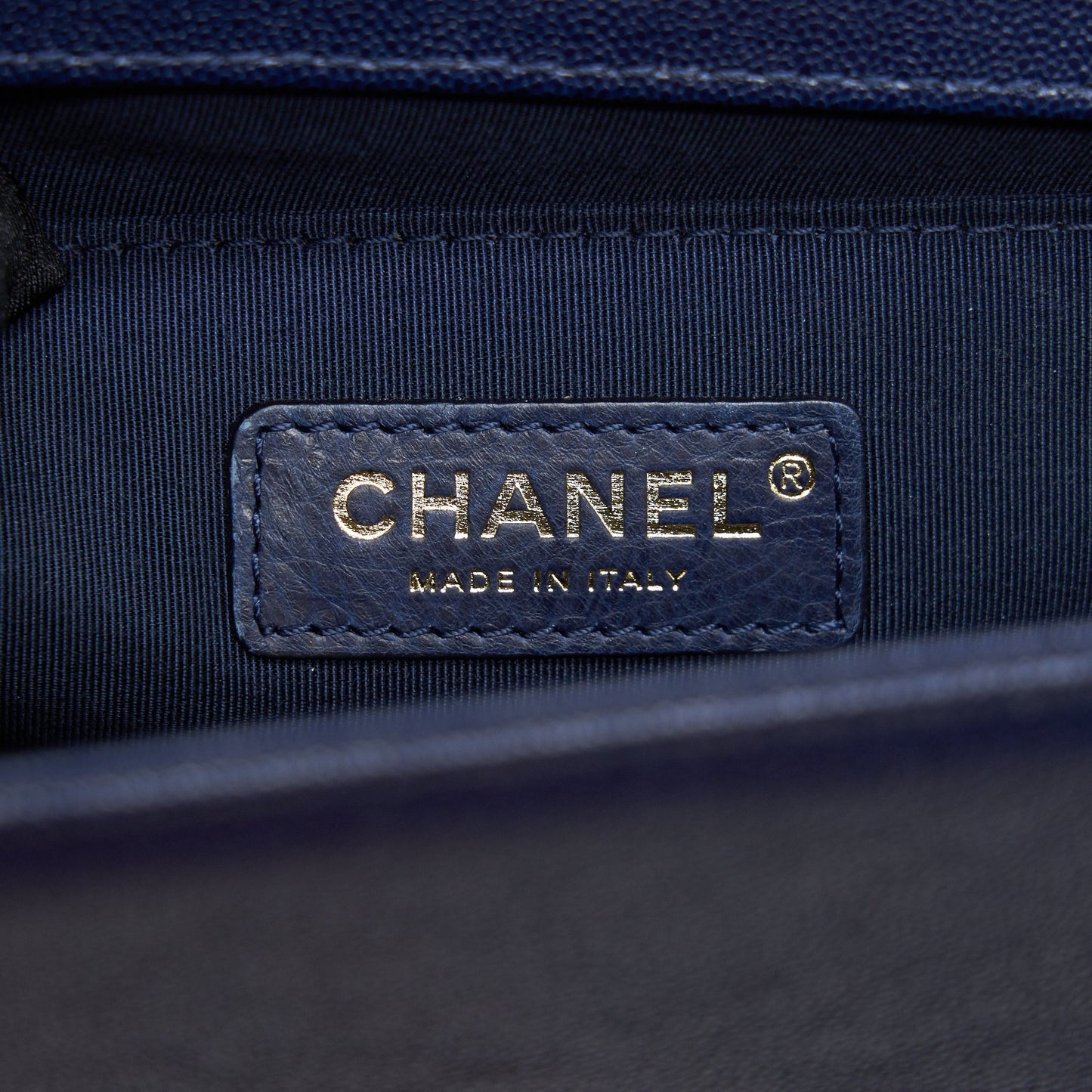 Chanel Boy Chanel Old Medium Caviar Navy with