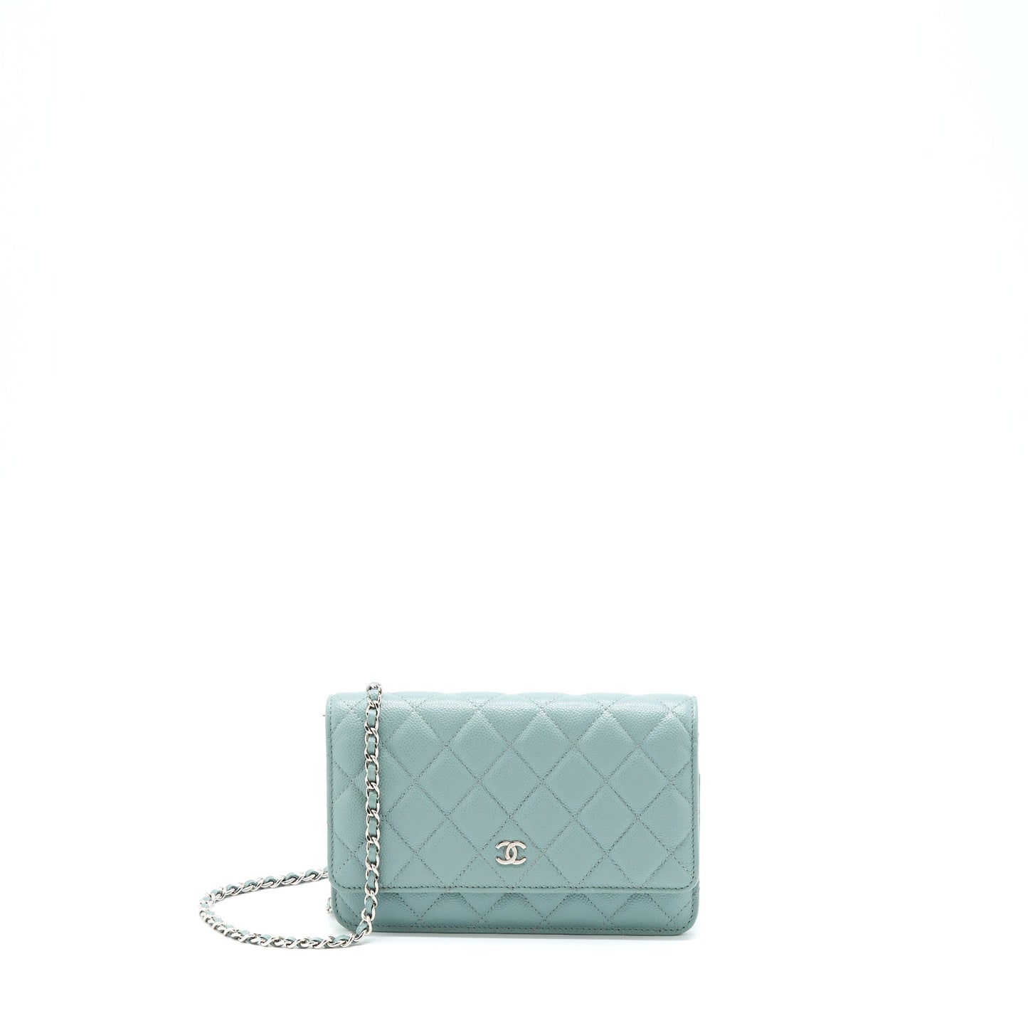 Chanel Wallet On Chain Caviar Light Blue