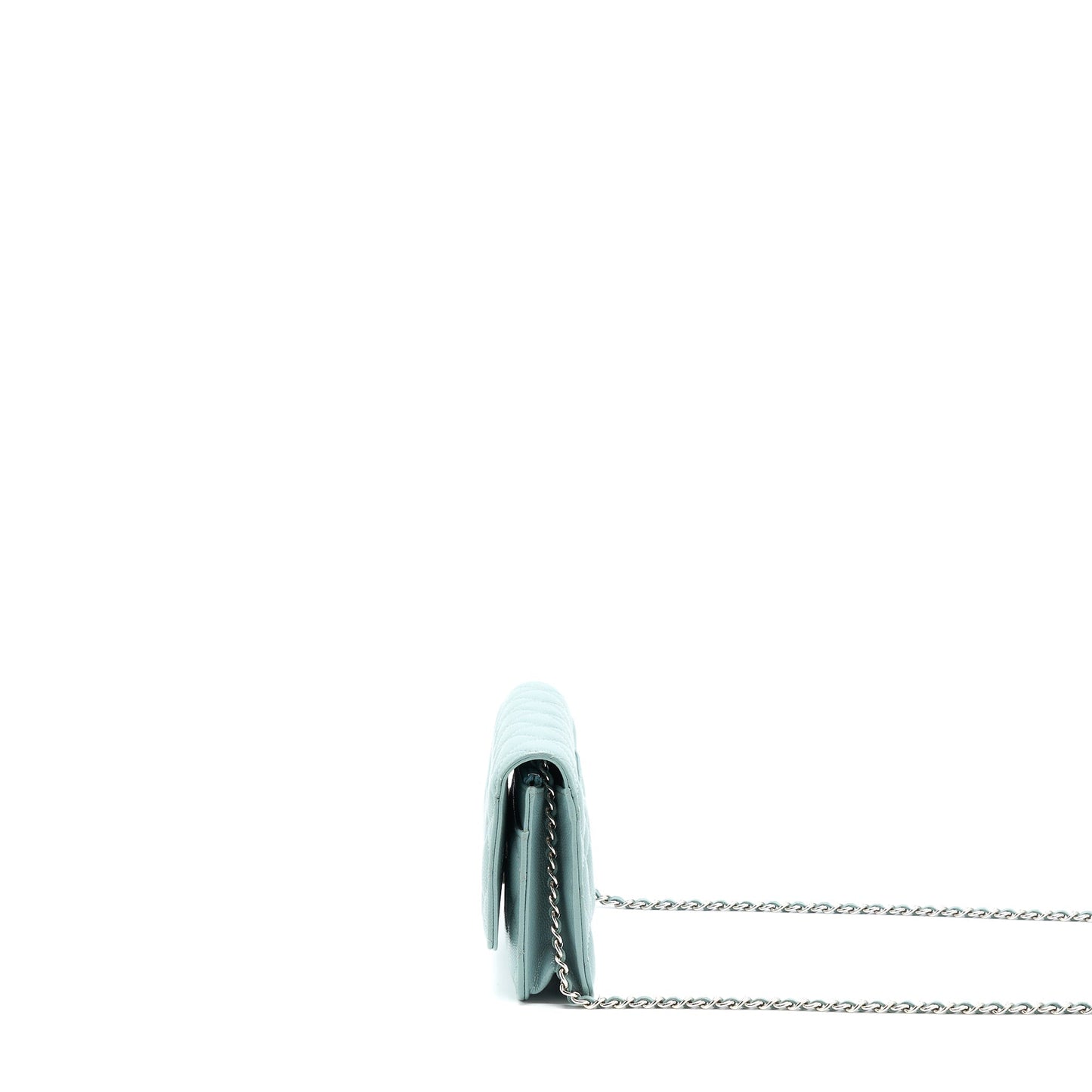 Chanel Wallet On Chain Caviar Light Blue