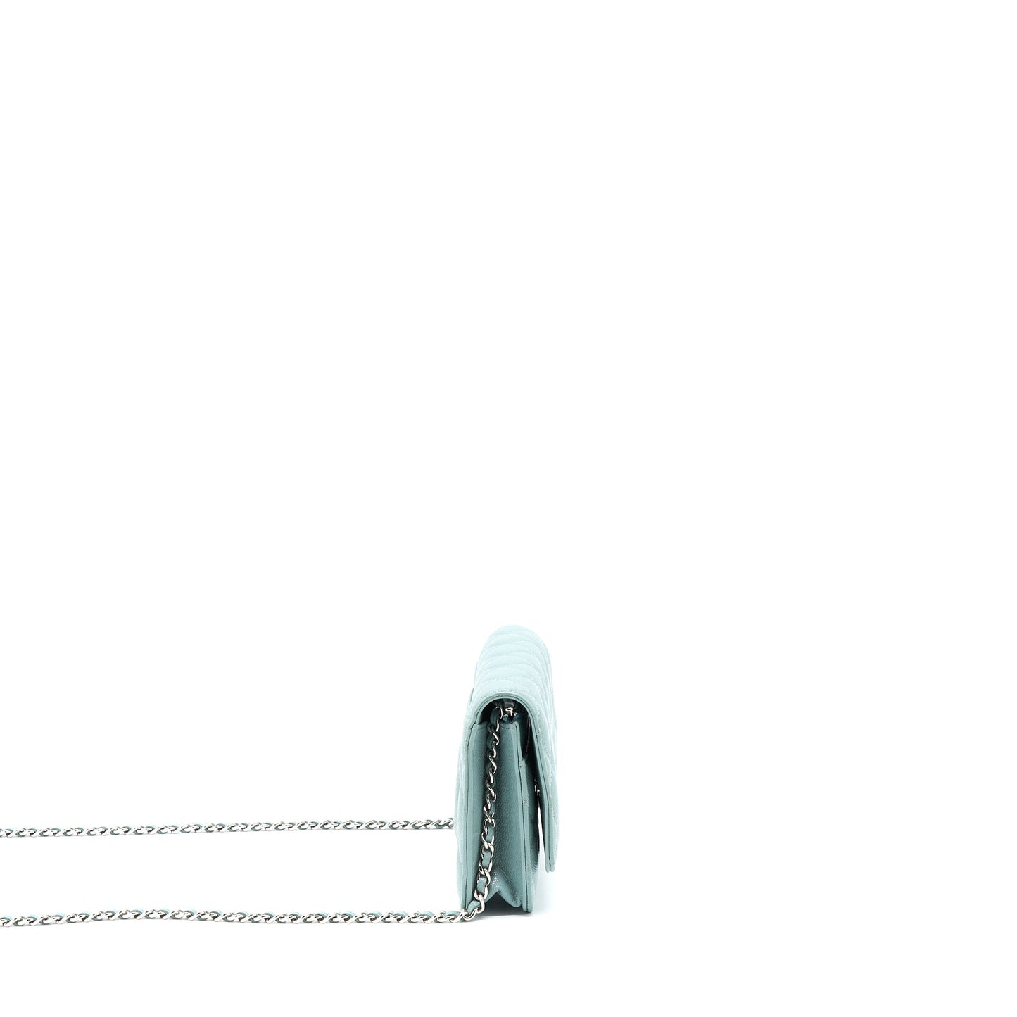 Chanel Wallet On Chain Caviar Light Blue