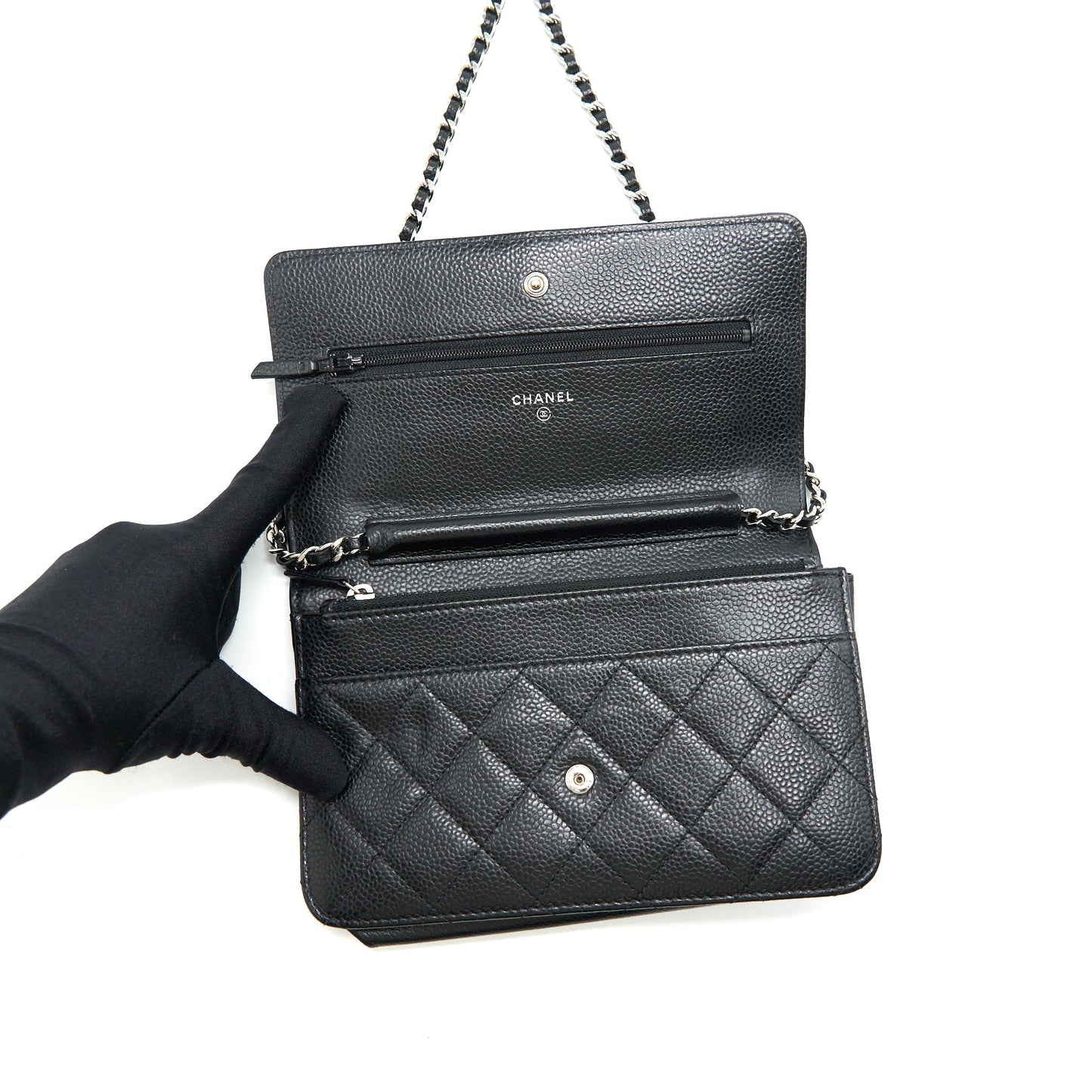 Chanel Wallet On Chain Caviar