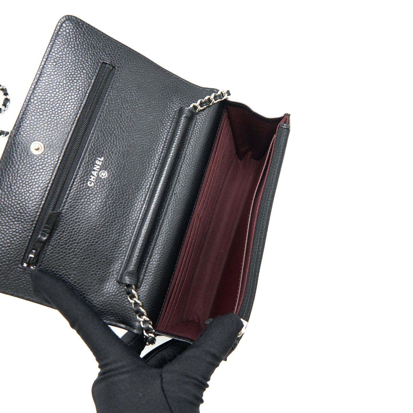 Chanel Wallet On Chain Caviar
