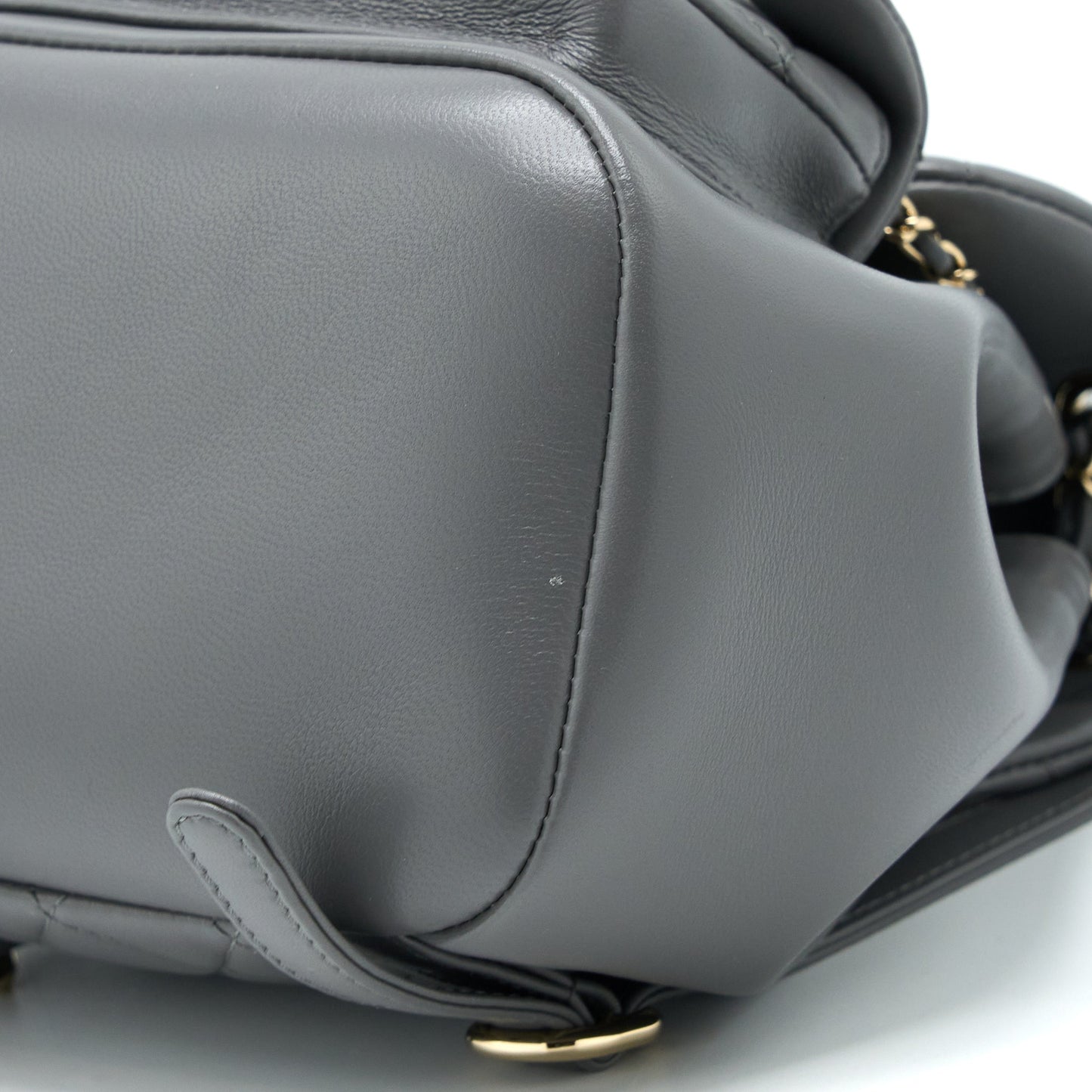 Chanel 22A Mimi Duma Backpack Lambskin Dark Grey L (Microchip)