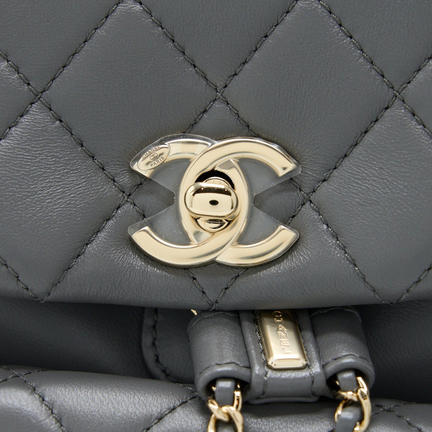 Chanel 22A Mimi Duma Backpack Lambskin Dark Grey L (Microchip)