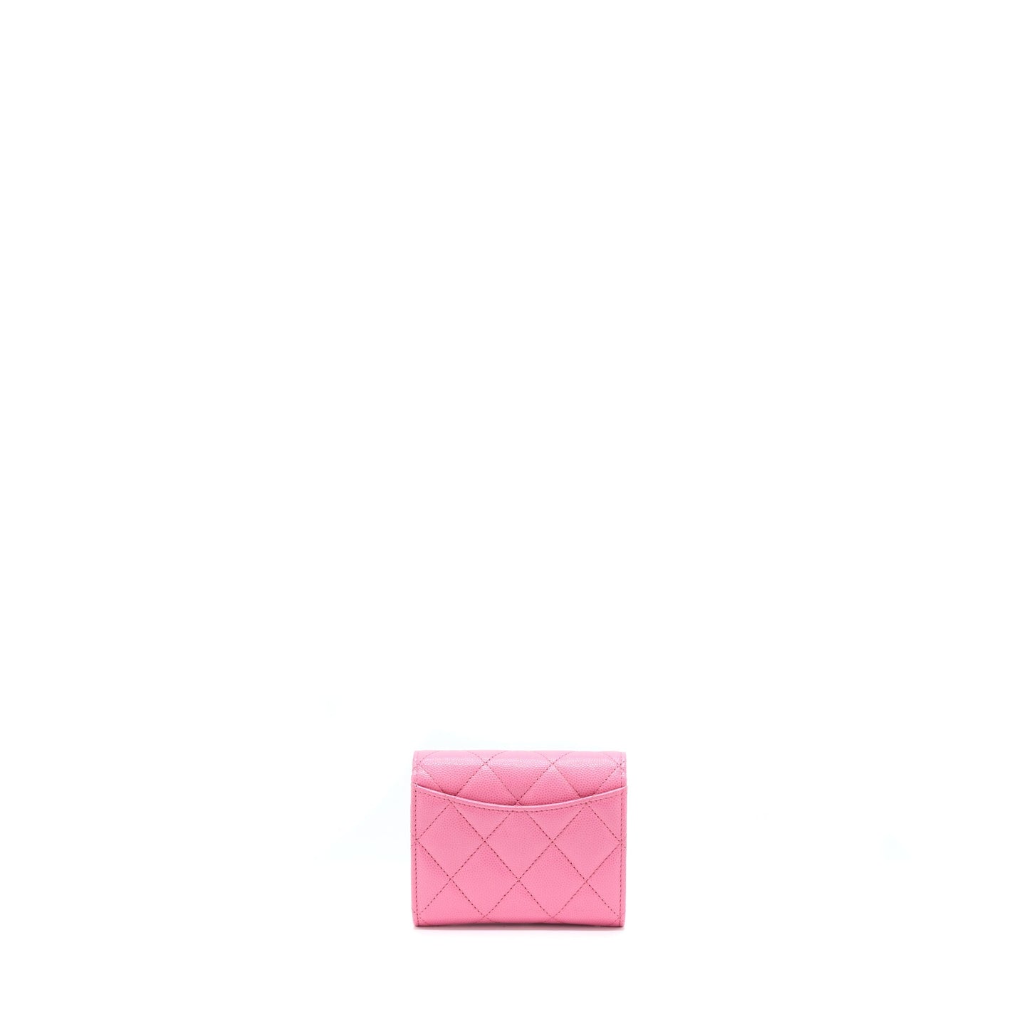 Chanel Mini Flap Card Holder Caviar Pink L