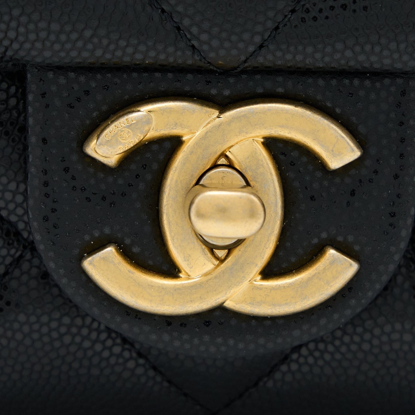 Chanel 22A Small Flap Bag Grained Shiny Calfskin Black Brushed (Microchip)