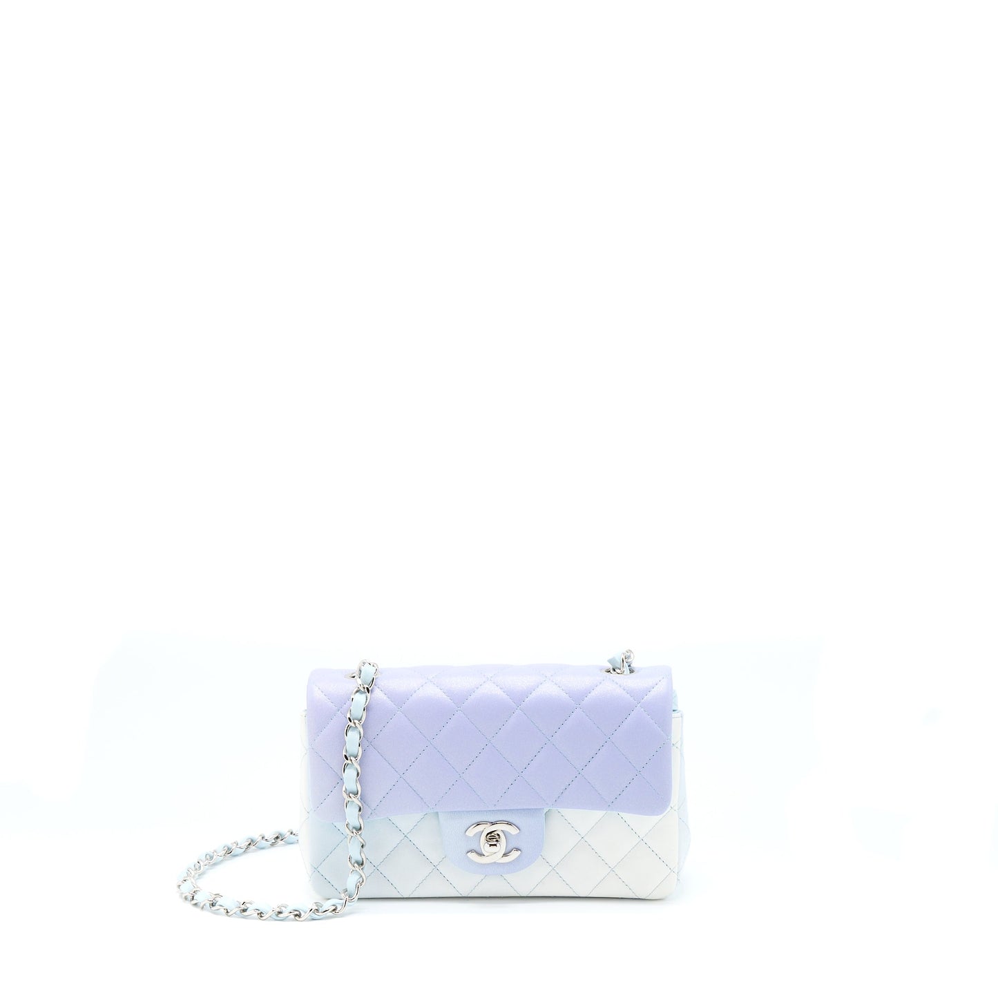 Chanel 21K Mini Rectangular Flap Bag Lambskin Multicolour Ombré Iridescent
