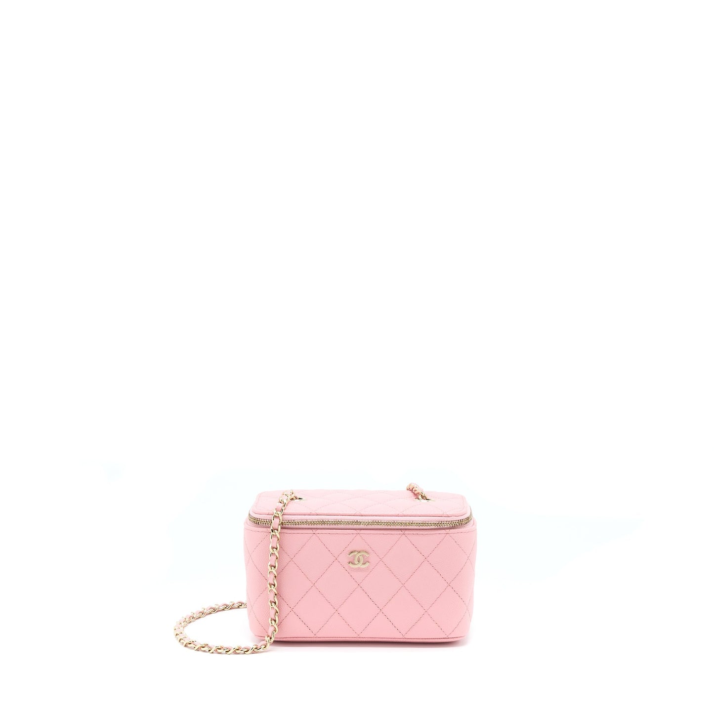 Chanel 22C Long Vanity With Chain Caviar Pink L