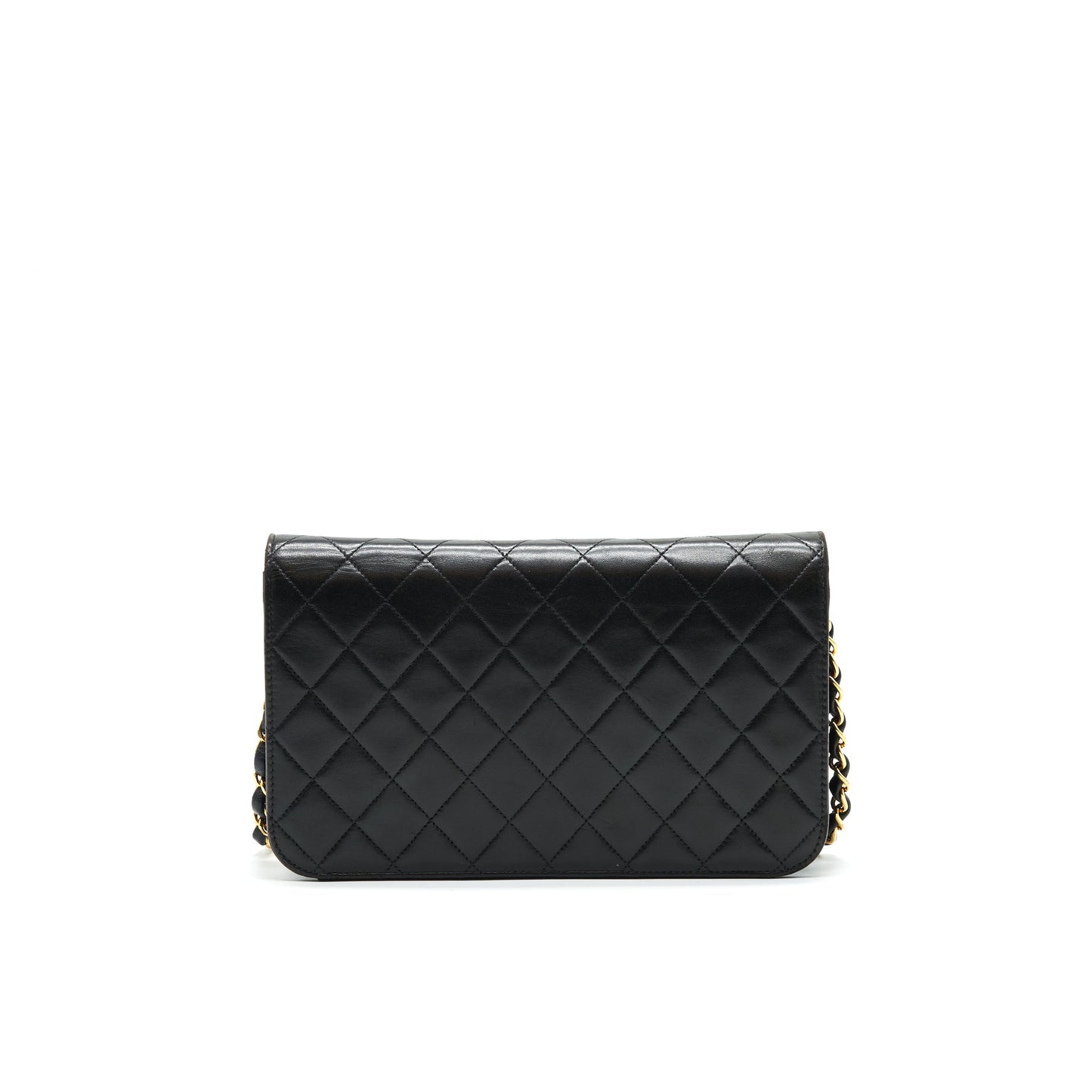 Chanel  Lambskin Flap Bag with Chain Black 24K