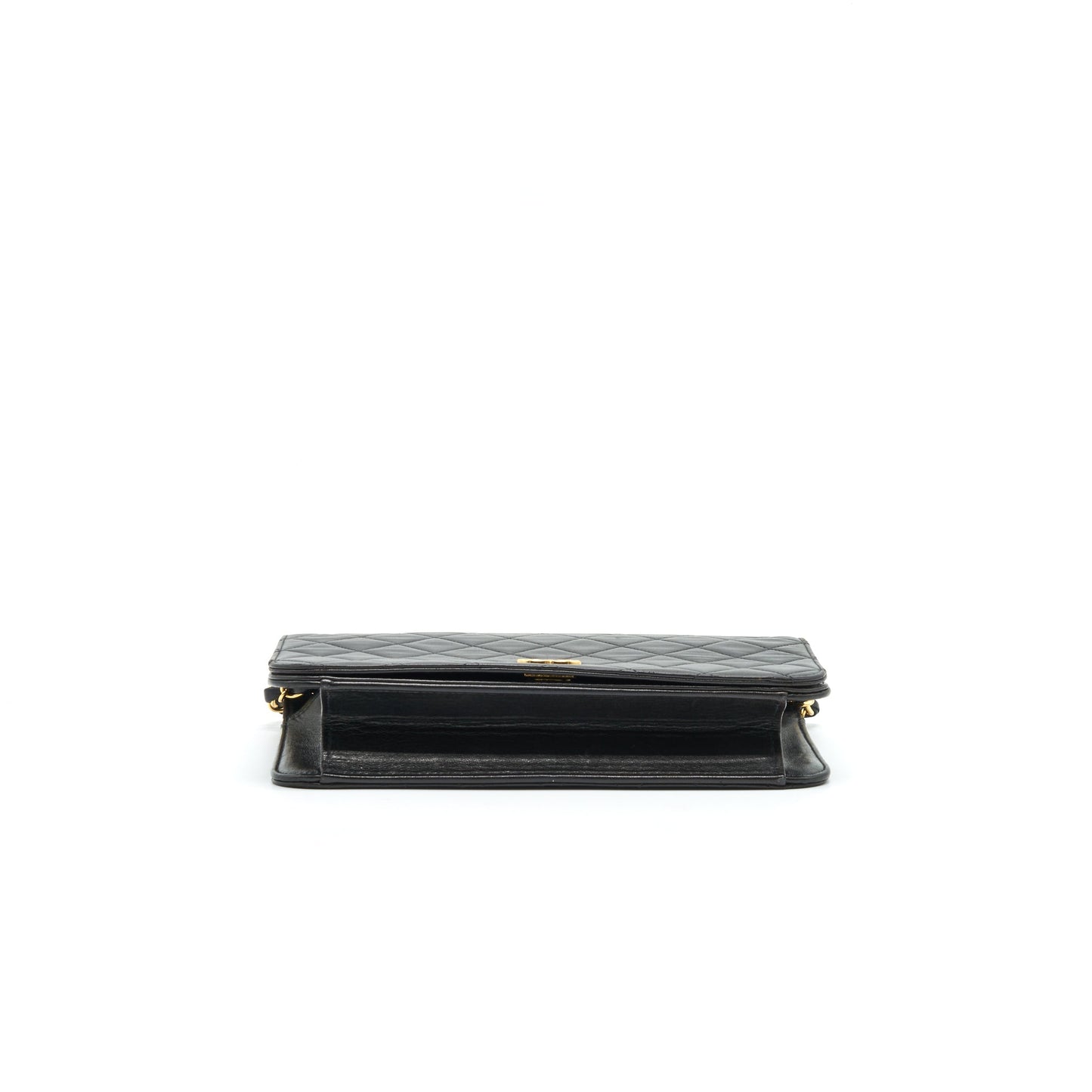 Chanel  Lambskin Flap Bag with Chain Black 24K