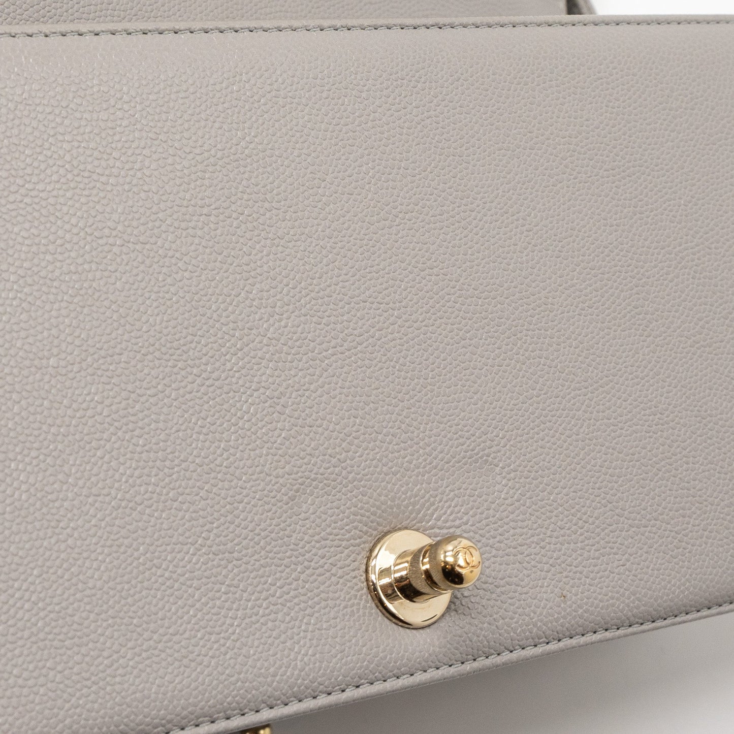 Chanel Medium Boy Bag Caviar Light Grey L