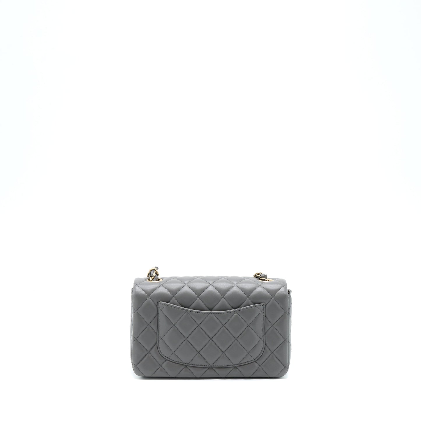 Chanel 22A Mini Rectangular Flap Bag Lambskin Grey L