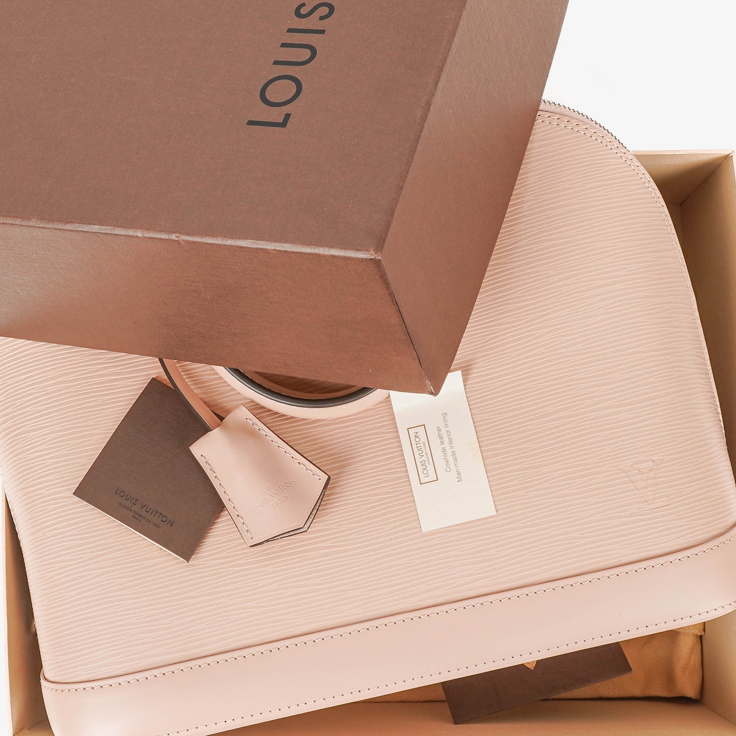 Louis Vuitton Alma In Rose Ballerine EPI Leather Handbag