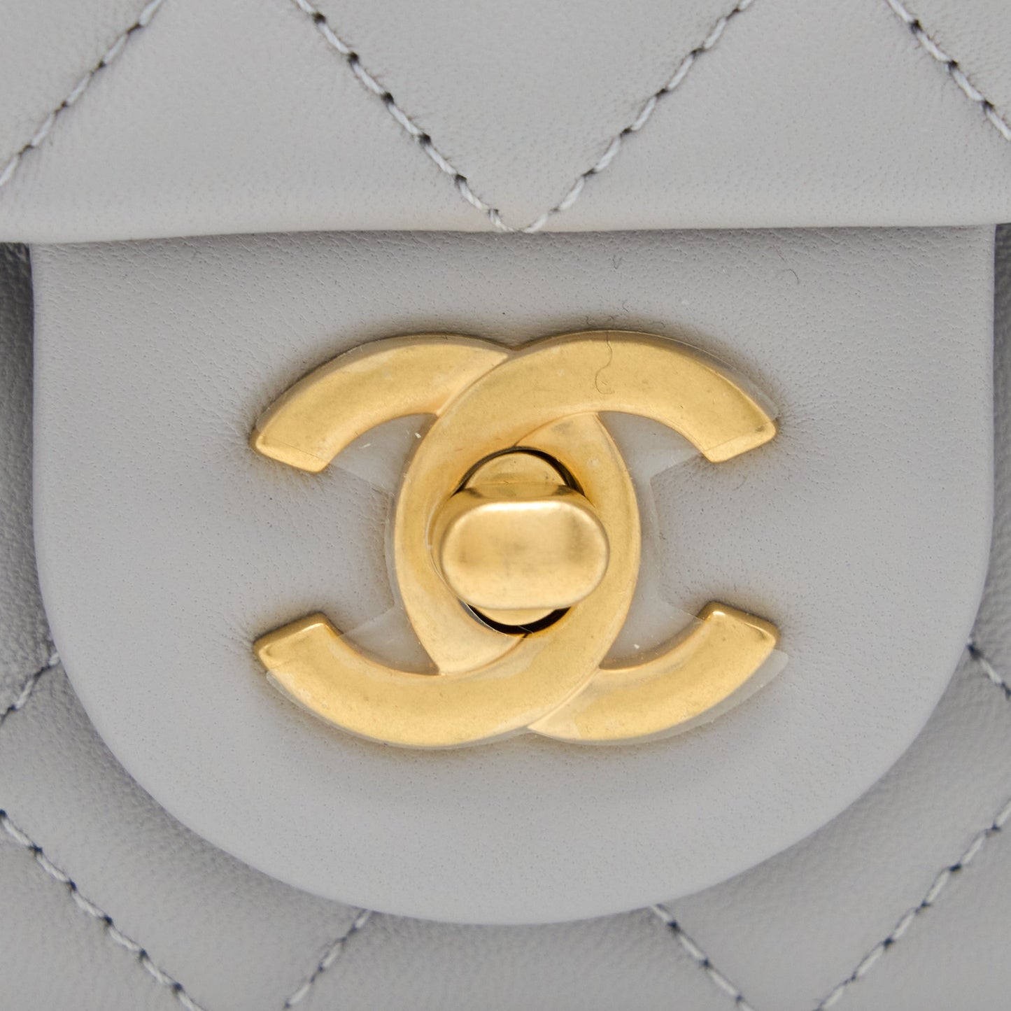 Chanel Pearl Crush Mini Rectangular Lambskin Grey Brushed (Microchip)