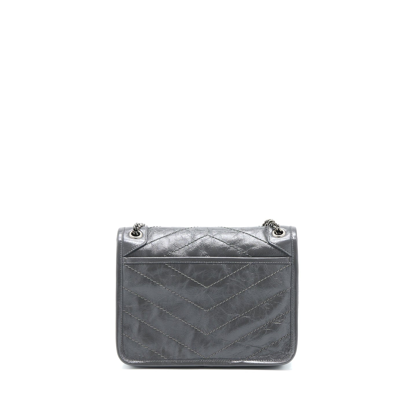 Saint Laurent/ Niki Baby Dark Grey With Grey Hardware