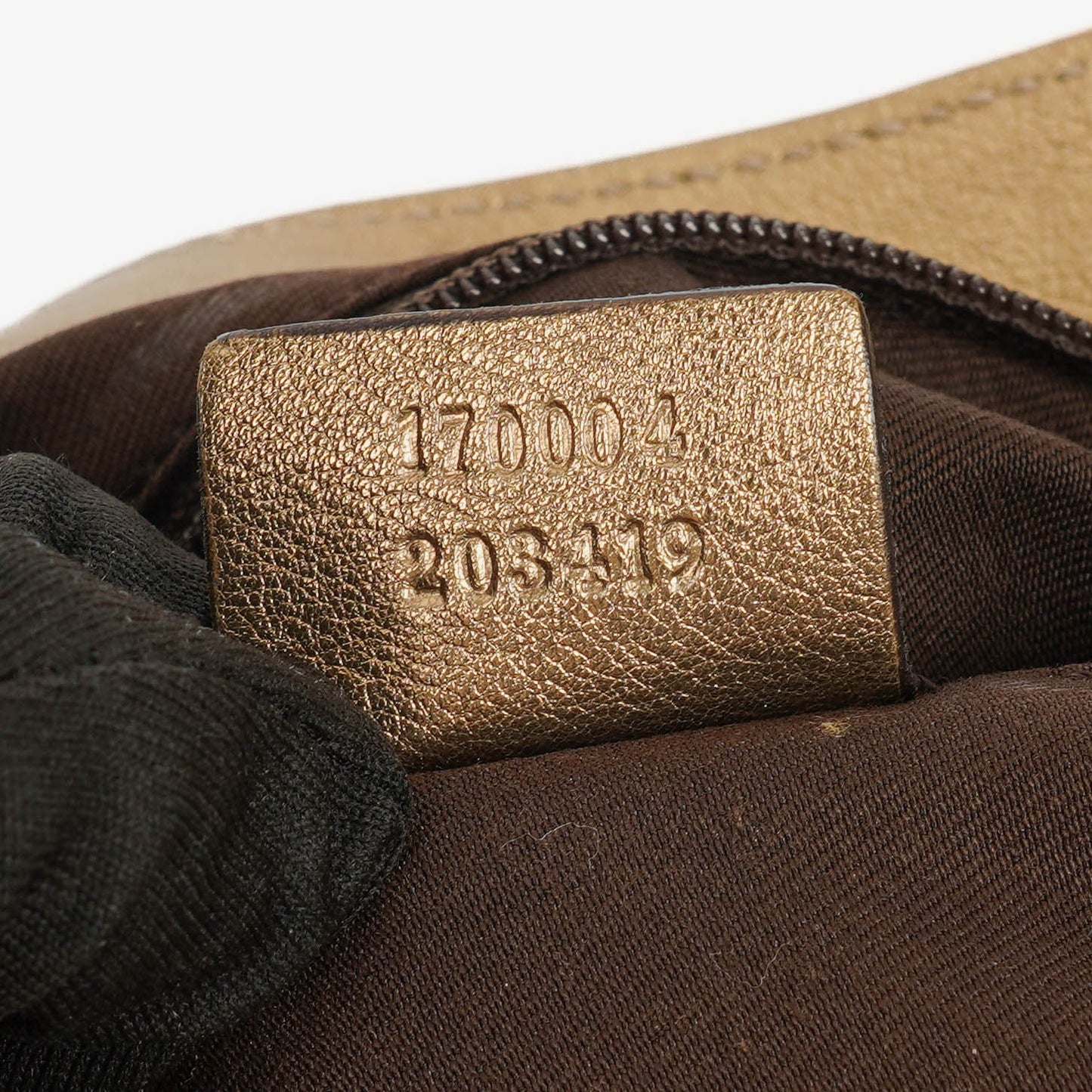 Gucci GG Canvas Satin Brown Abbey D-Ring Tote Bag