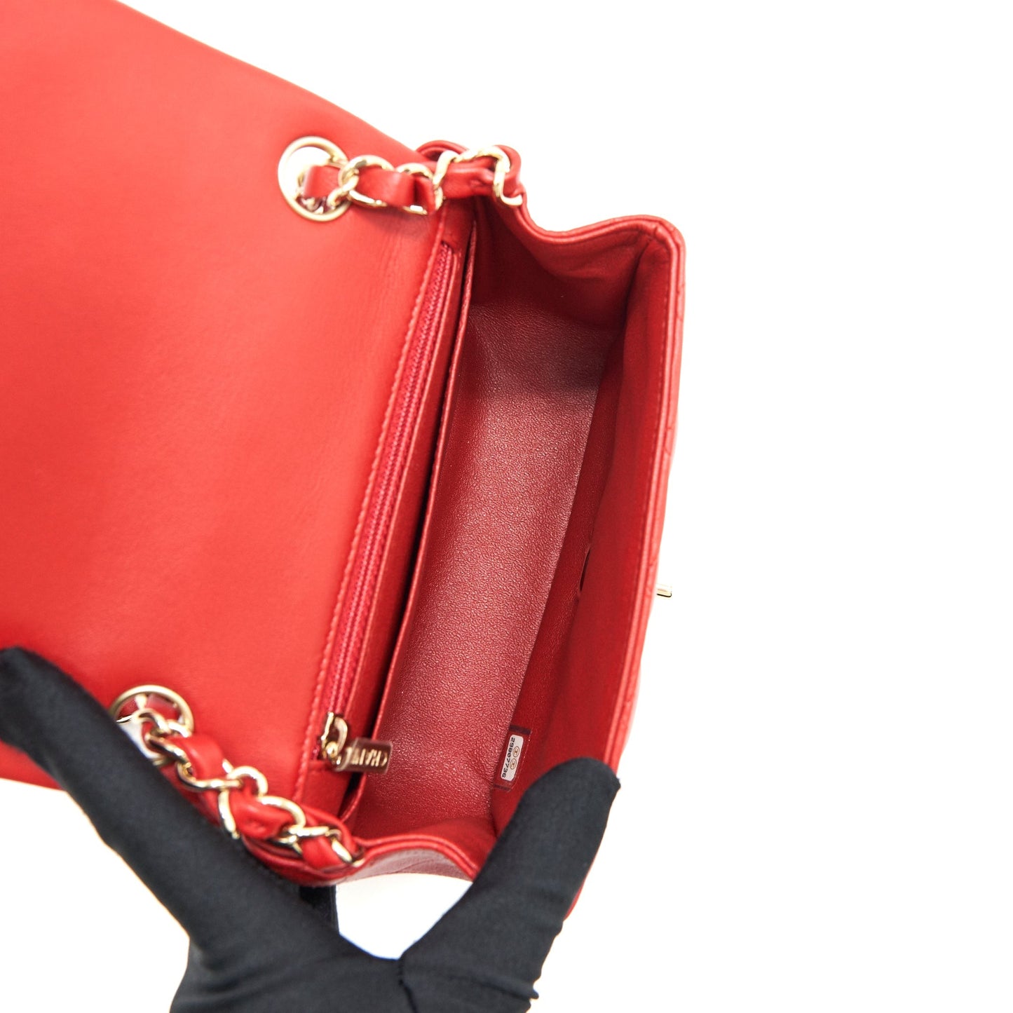 Chanel Mini Square Flap Bag Red L