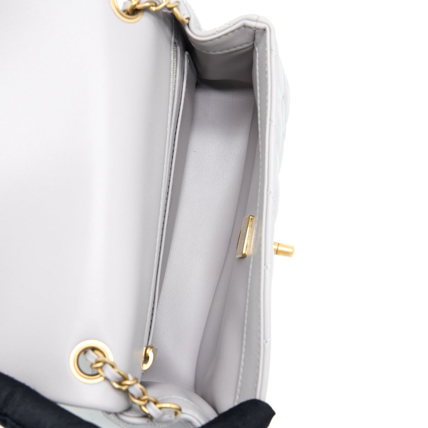 Chanel Pearl Crush Mini Rectangular Lambskin Grey Brushed (Microchip)