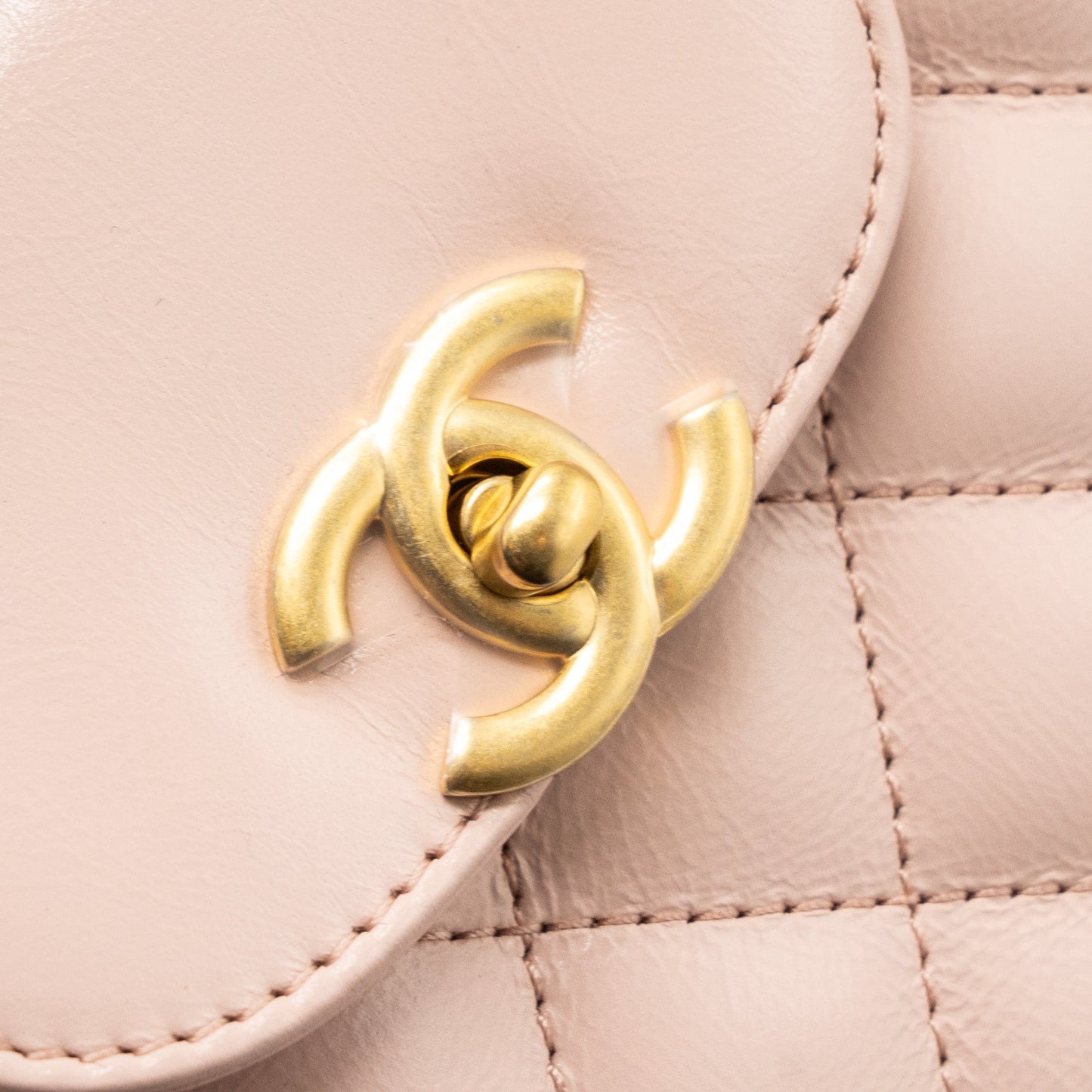 Chanel 23k Mini Shopping Bag Calfskin Light Pink  Brushed (Microchip)