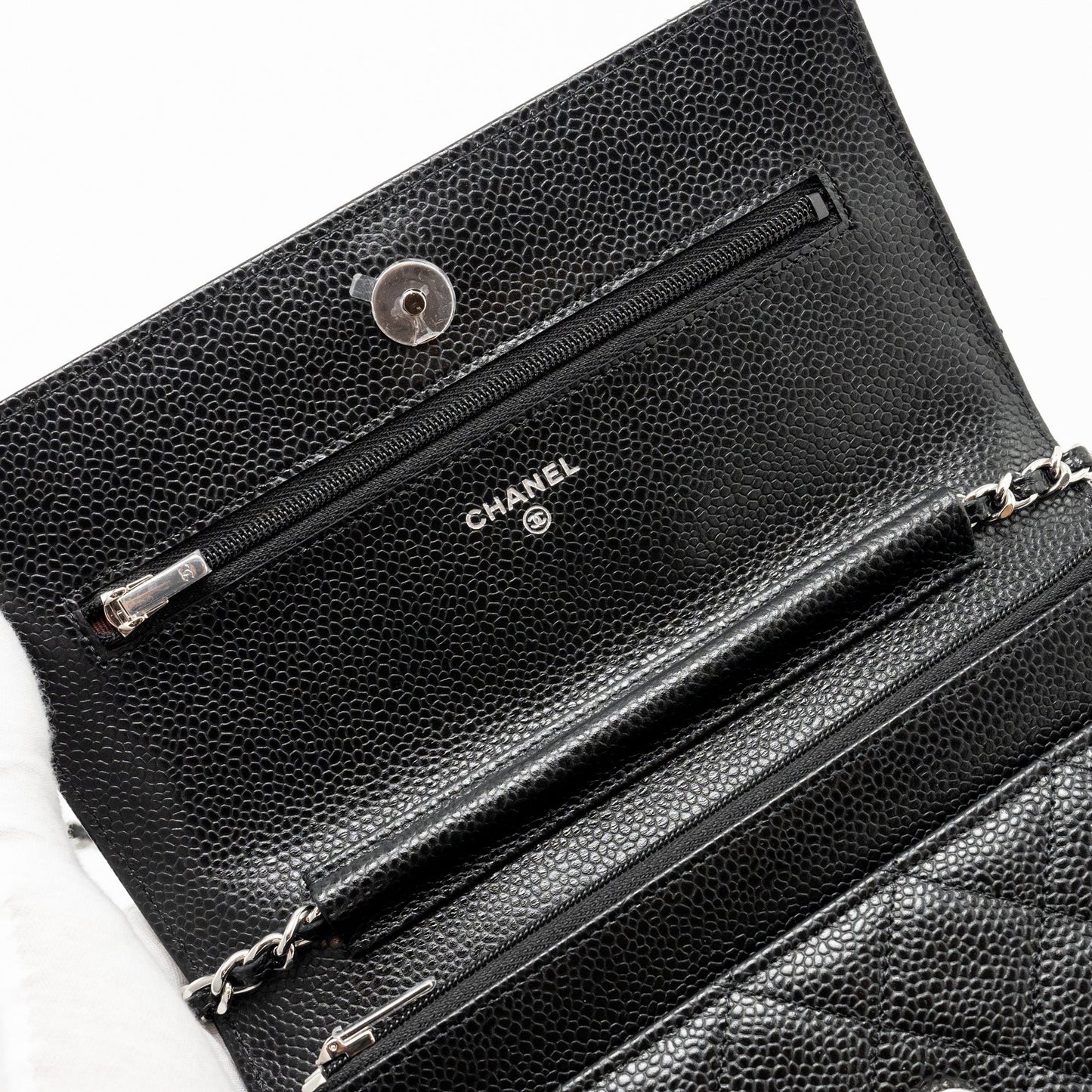 Chanel Classic Wallet On Chain Caviar Black  (Microchip)