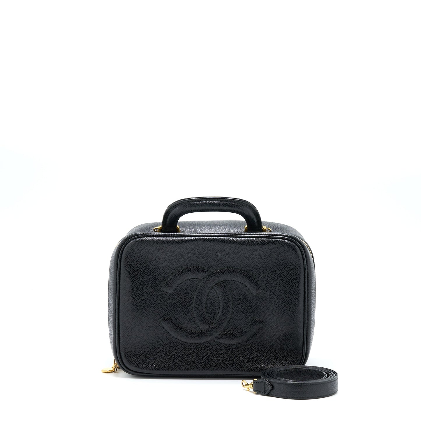 Chanel  CC Logo Vanity Caviar Black