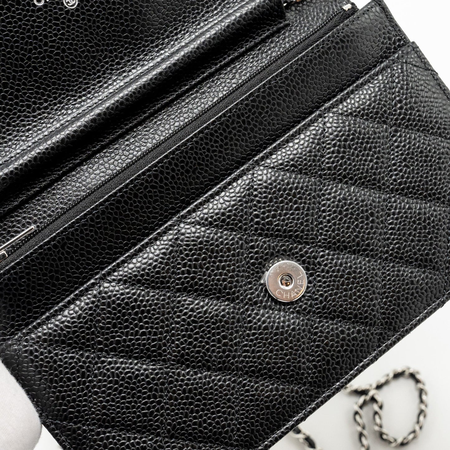 Chanel Classic Wallet On Chain Caviar Black  (Microchip)