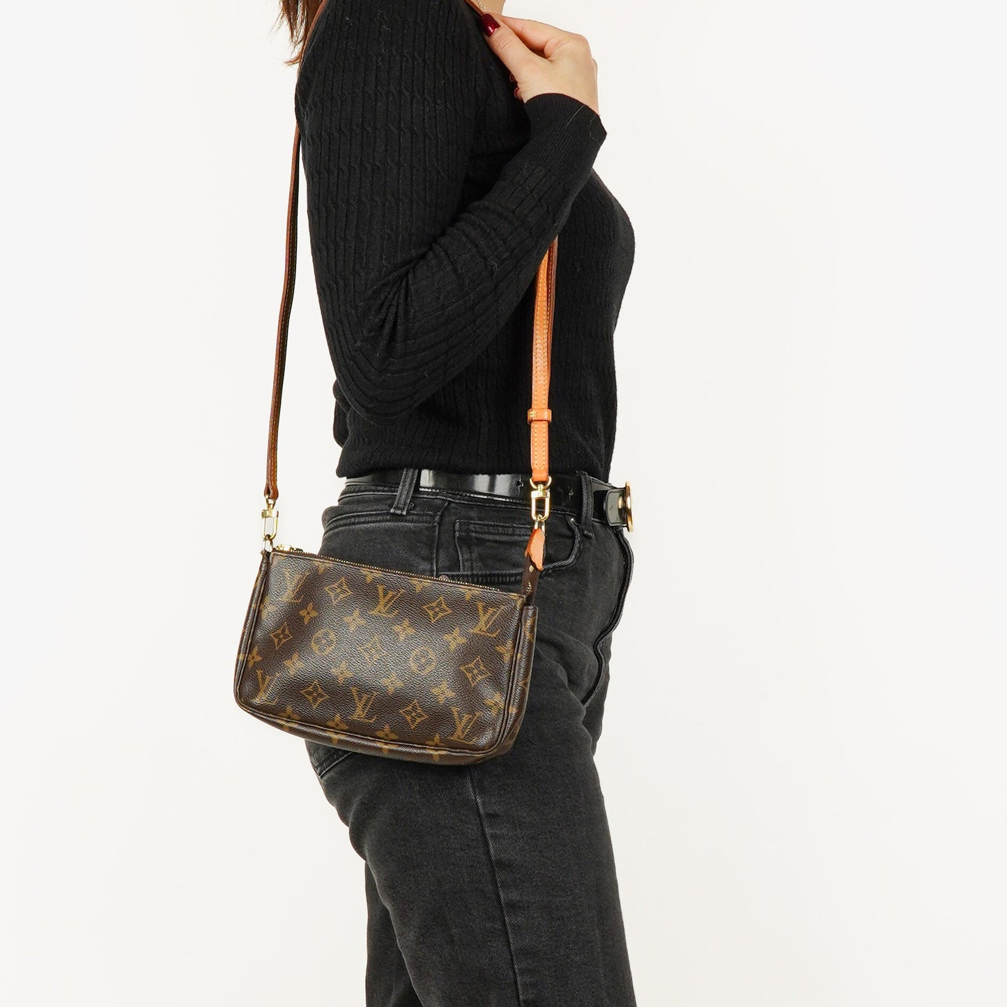 Louis Vuitton Pochette Accessoires Monogram Canvas Clutch Handbag