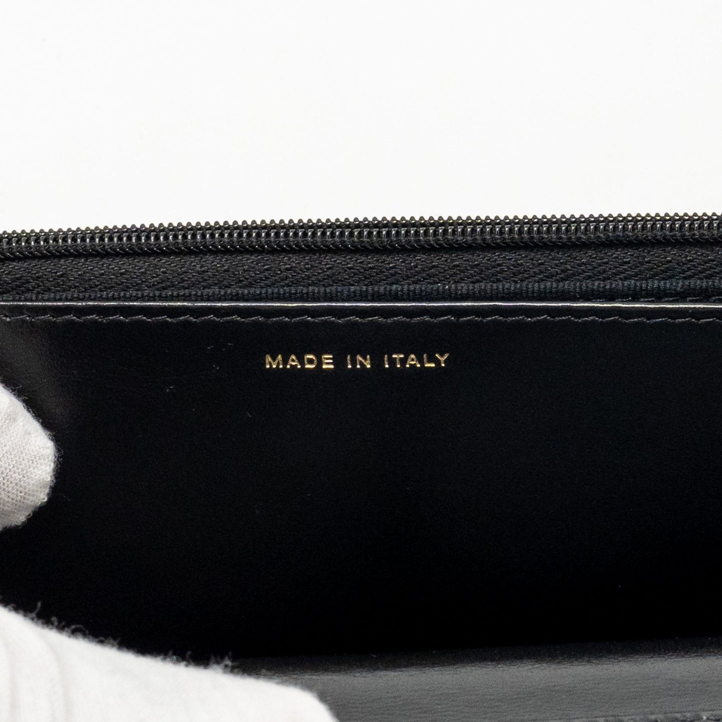 Chanel Wallet on CC Detailed Chain Shiny Lambskin Black  (Microchip)