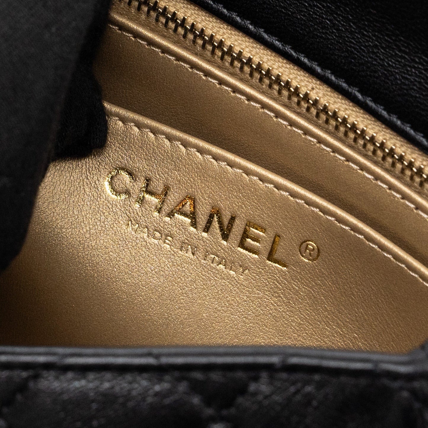 Chanel Pearl Crush Mini Square Flap Bag Lambskin Black (Microchip)