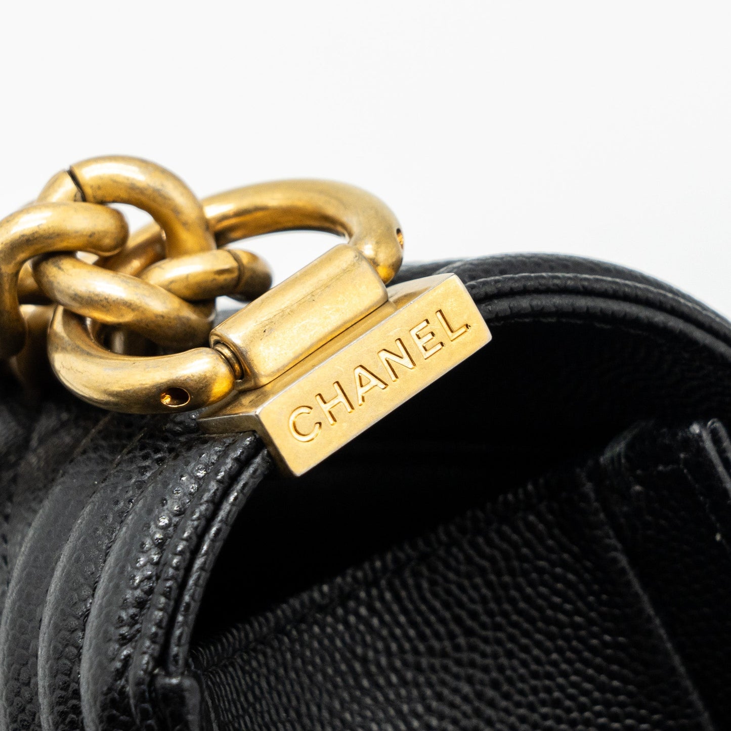 Chanel Small Boy Bag Caviar Black