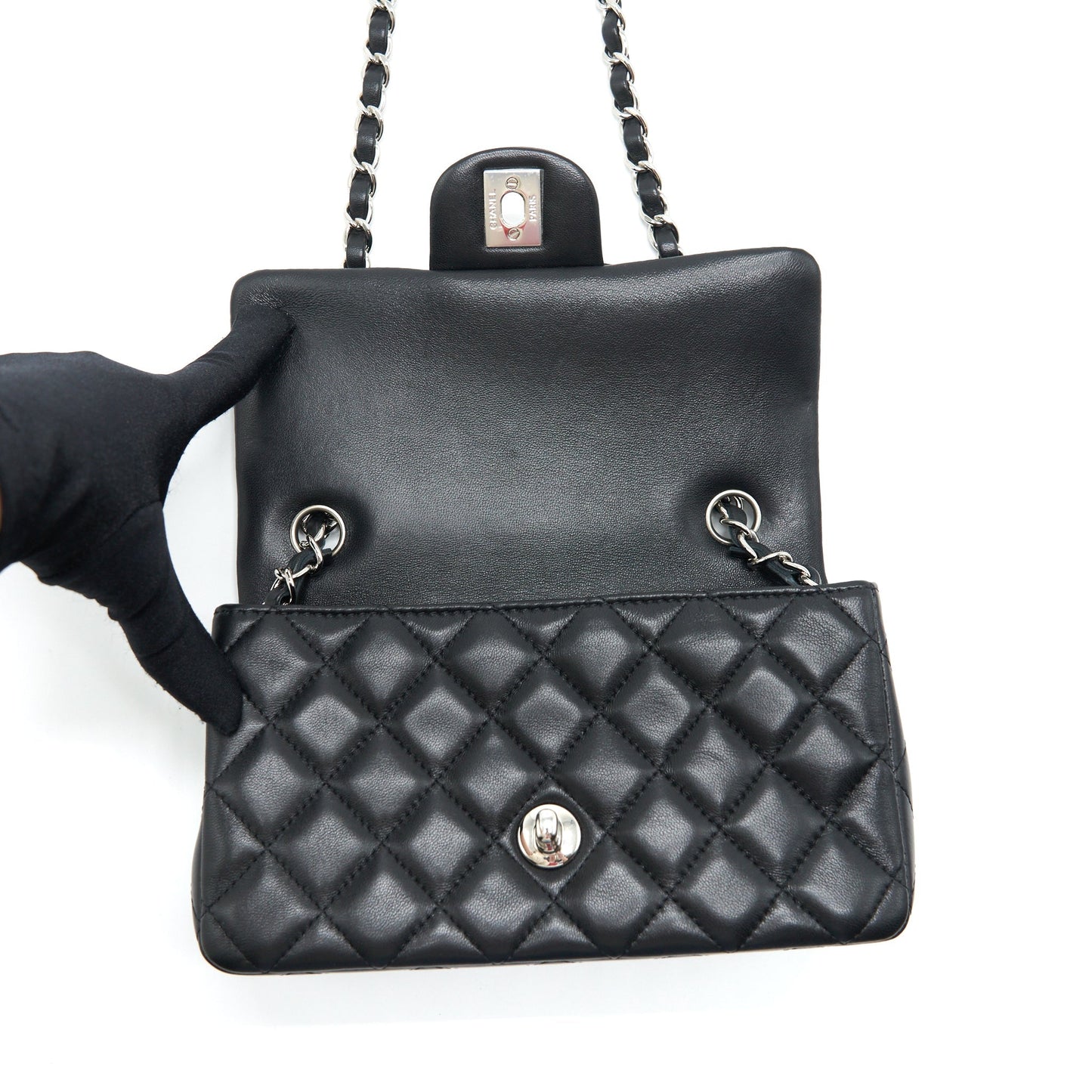 Chanel Mini Rectangular Lambskin Black