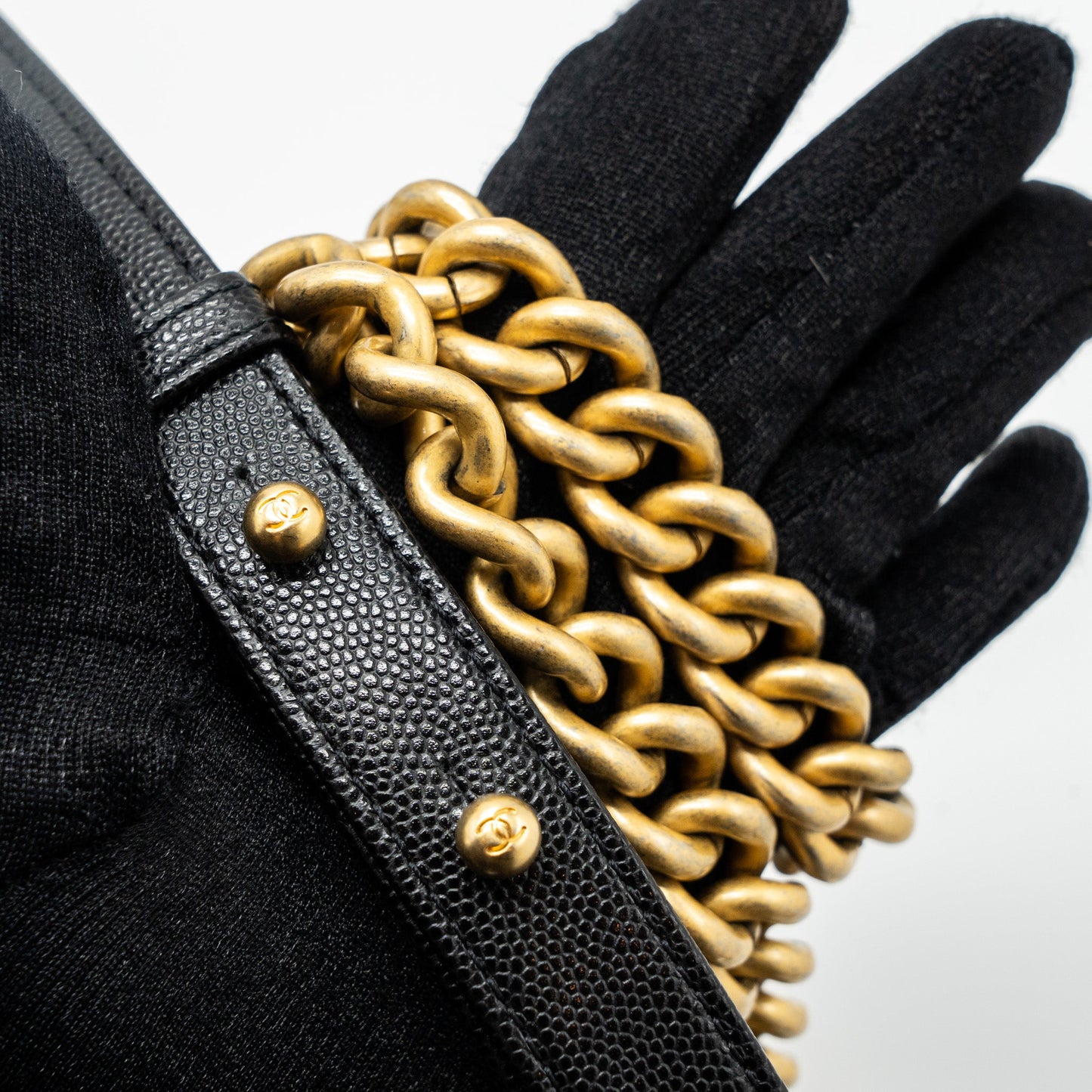 Chanel Small Boy Bag Caviar Black