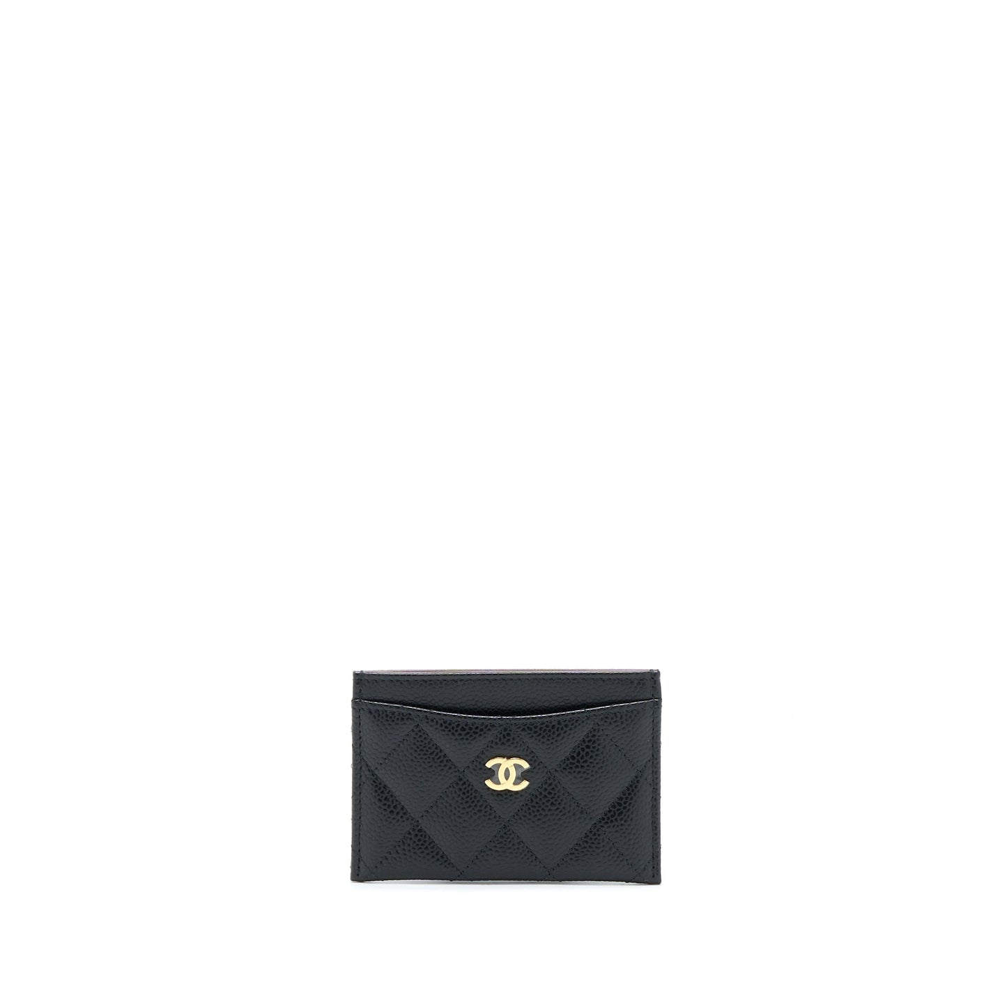 Chanel Class Quilted Card Holder Caviar Black