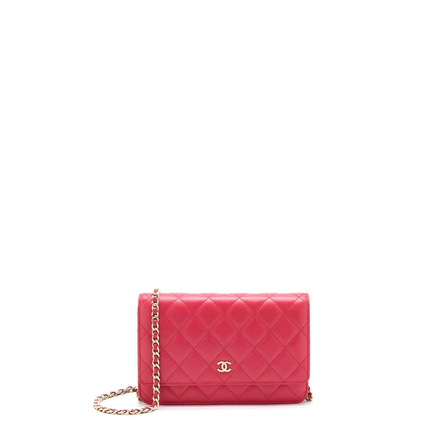 Chanel Classic Wallet On Chain Lambskin Red
