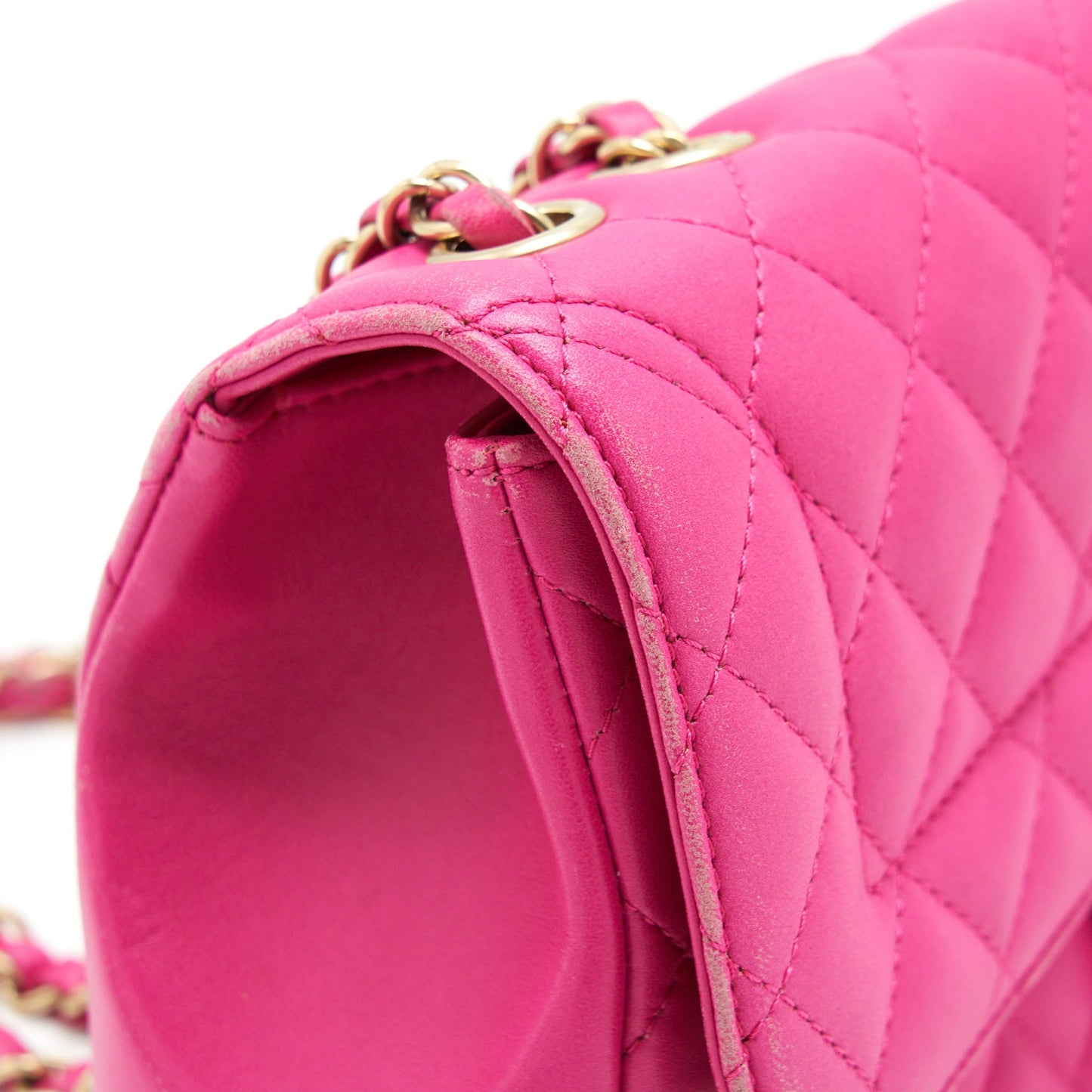 Chanel Quilted Flap Bag Lambskin Pink