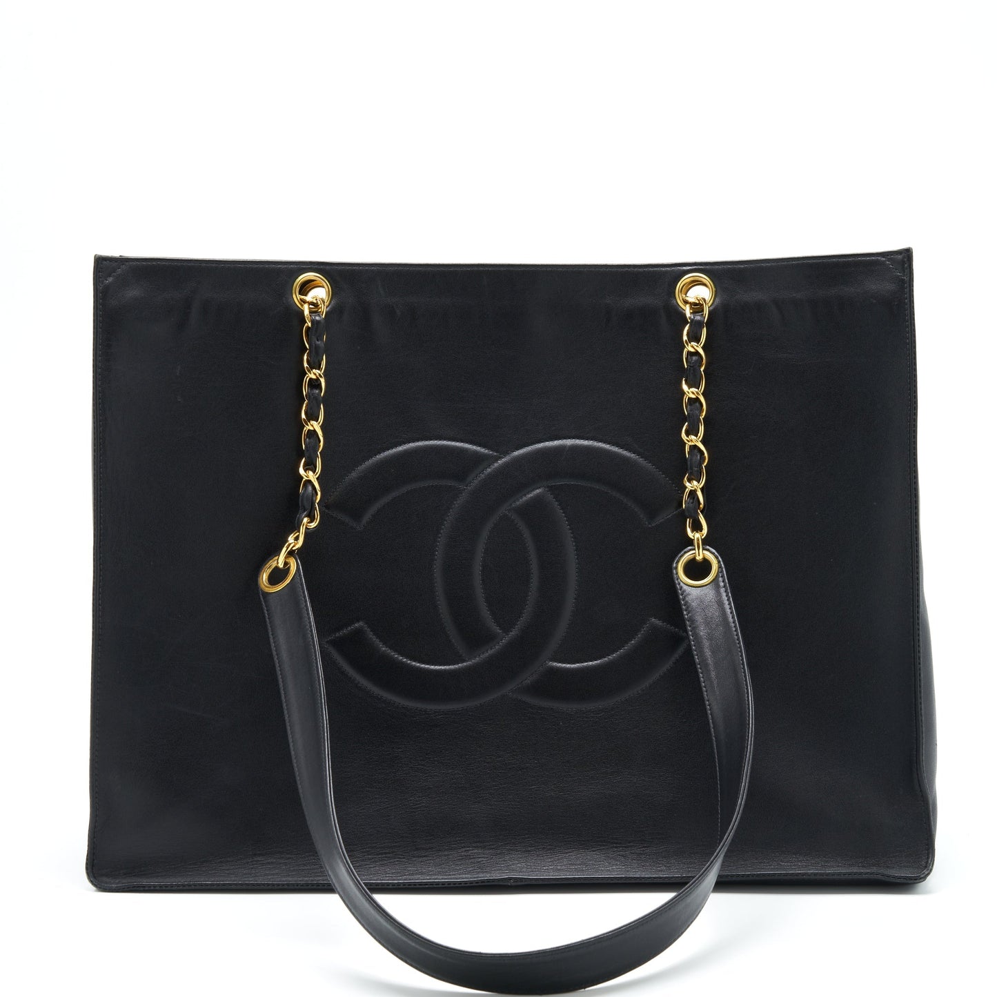 Chanel  CC Timeless Shopping Tote Lambskin Black