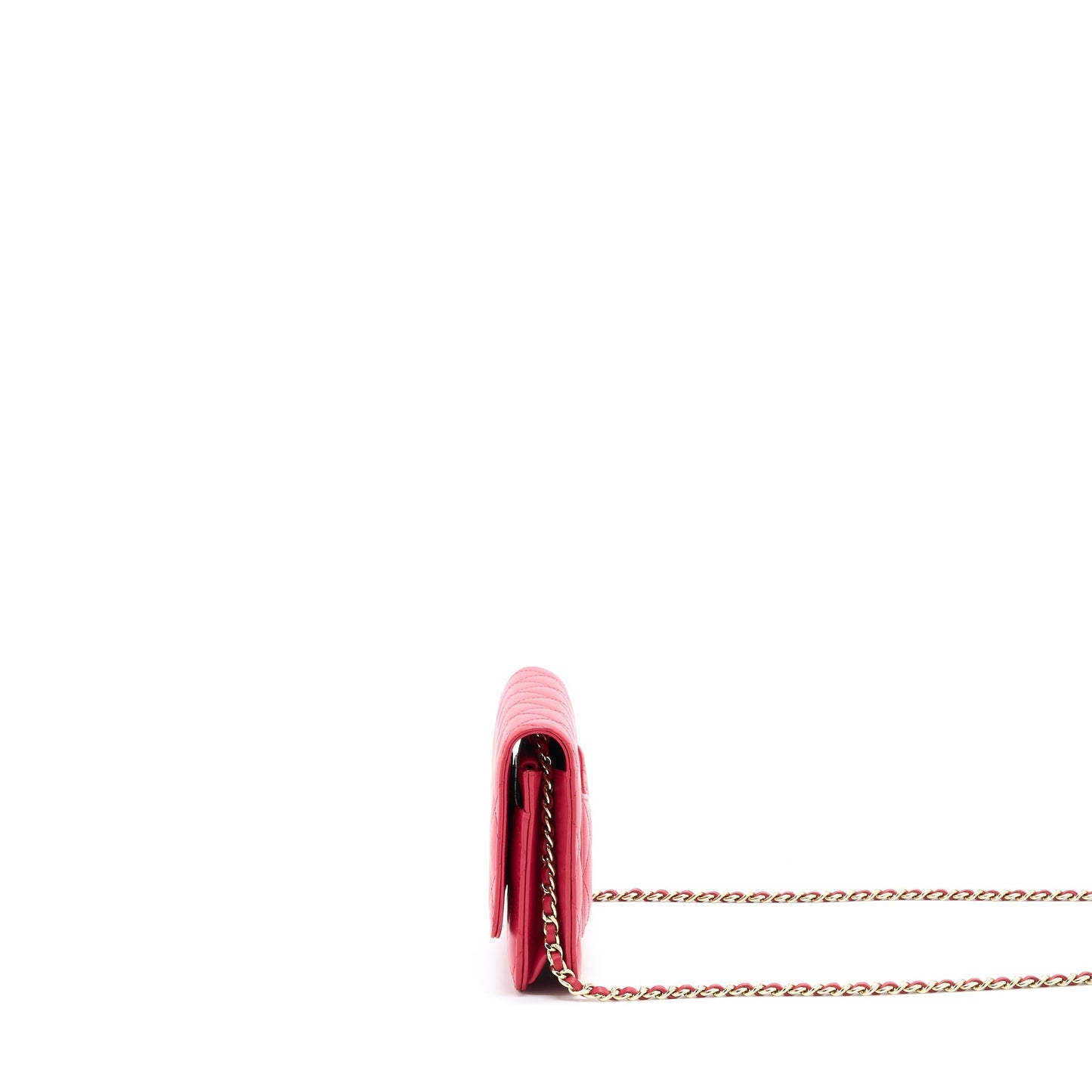 Chanel Classic Wallet On Chain Lambskin Red