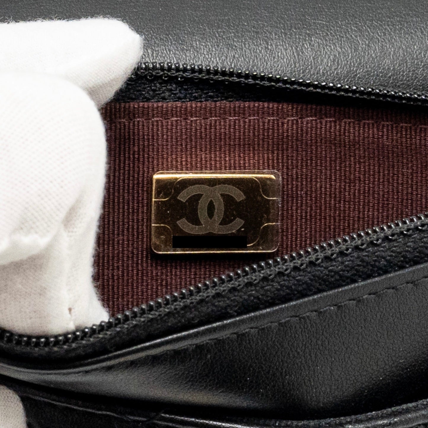Chanel 2.55 Reissue Wallet on Chain Lambskin Black  (Microchip)
