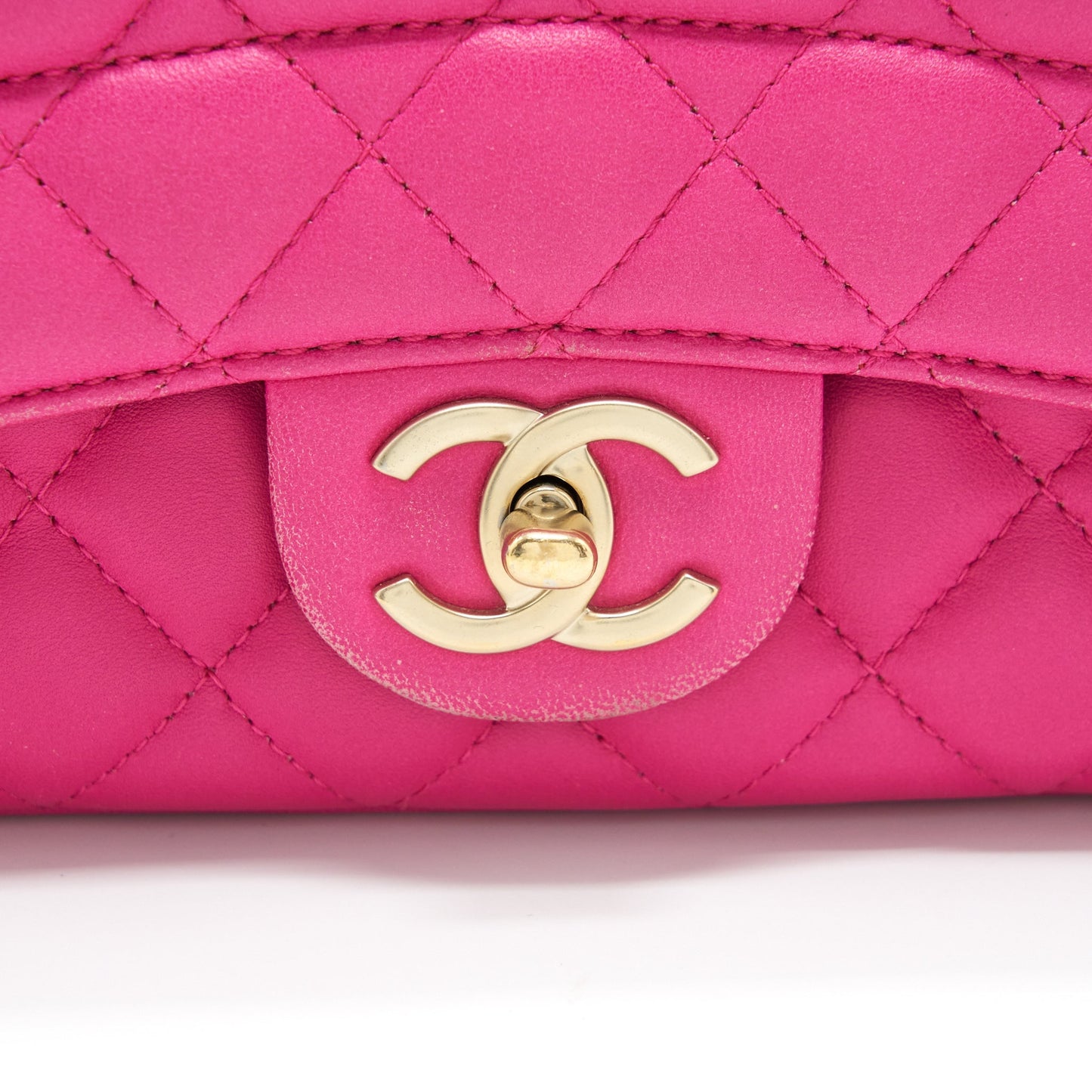 Chanel Quilted Flap Bag Lambskin Pink