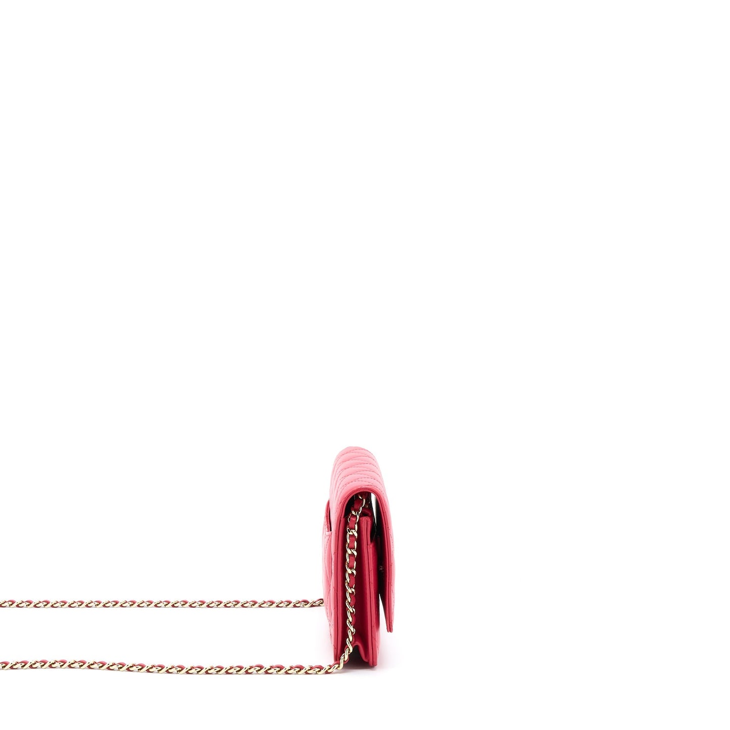 Chanel Classic Wallet On Chain Lambskin Red