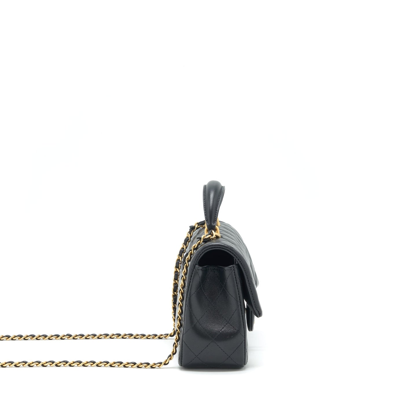 Chanel Top handle rectangular flap bag lambskin