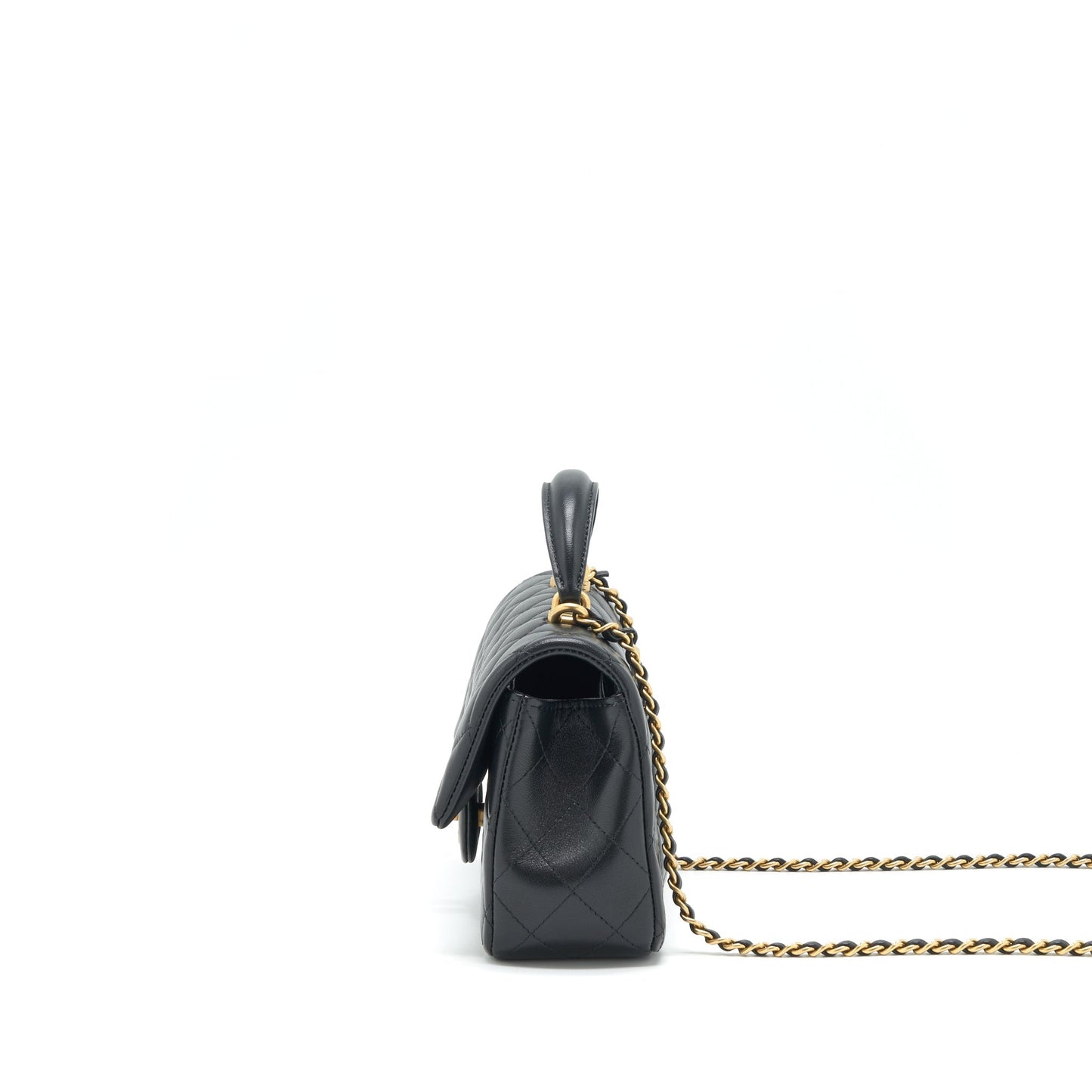 Chanel Top handle rectangular flap bag lambskin