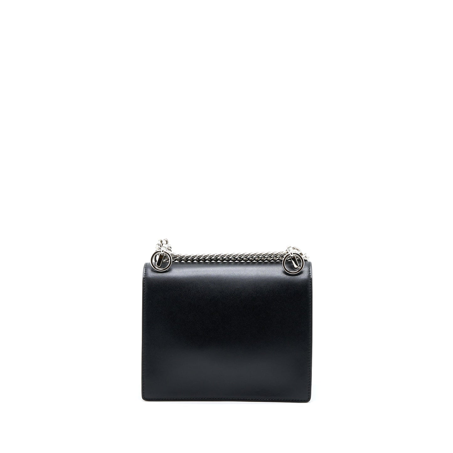 Fendi Kan I Calfskin Black With An Extra Purse Charm