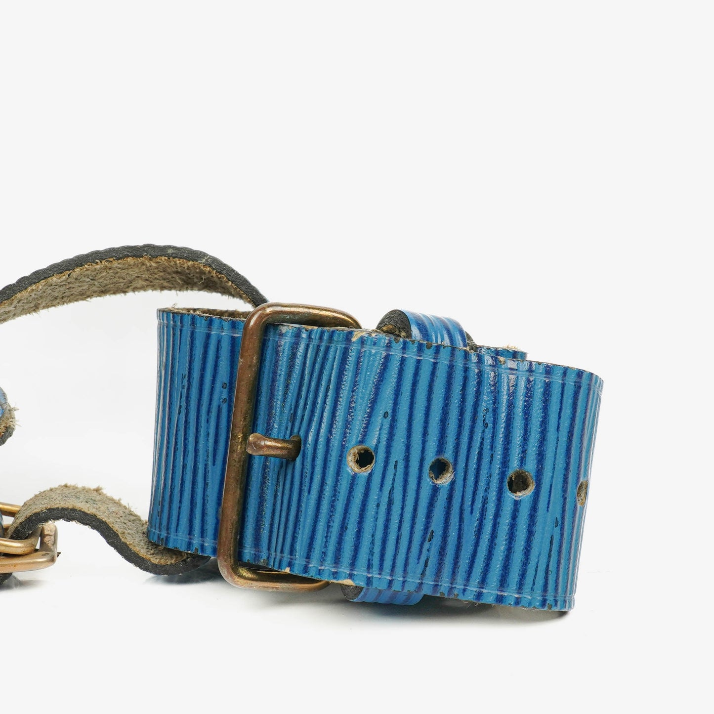 Louis Vuitton Blue EPI Leather Name Tag And Handles Holder