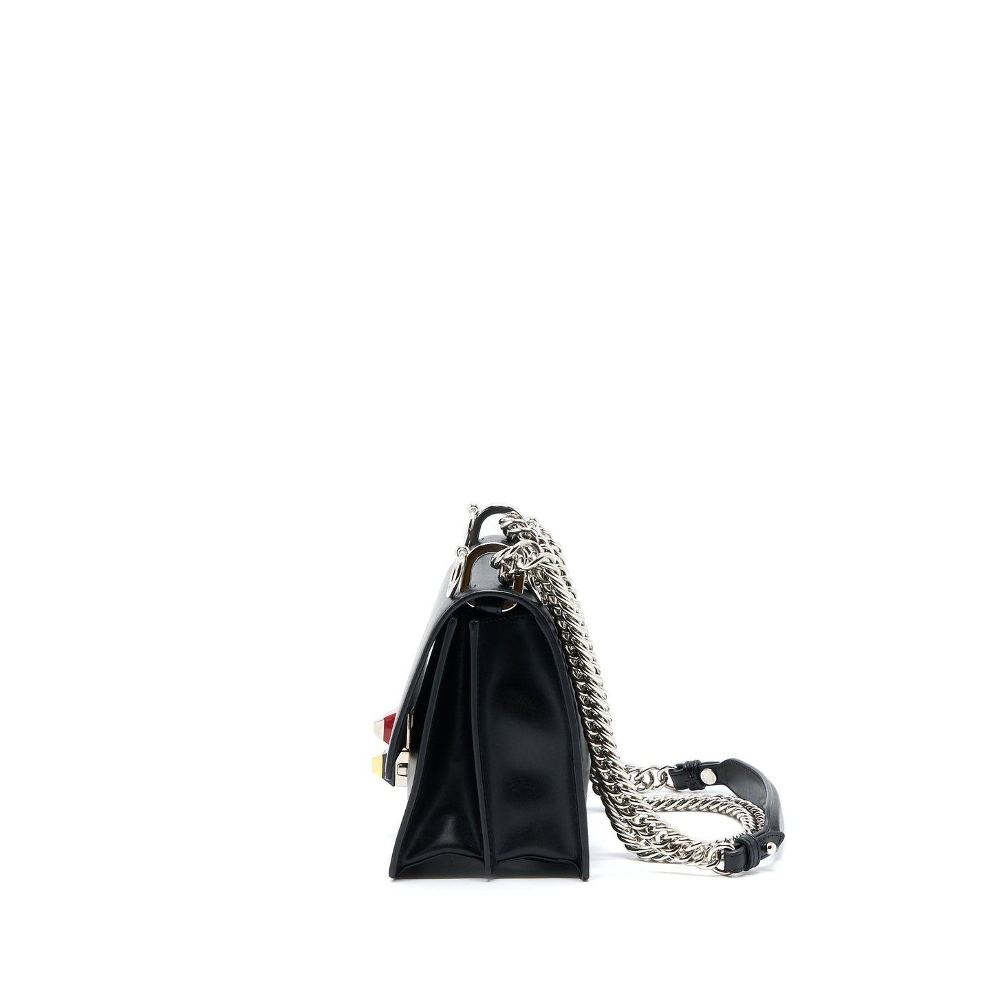 Fendi Kan I Calfskin Black With An Extra Purse Charm