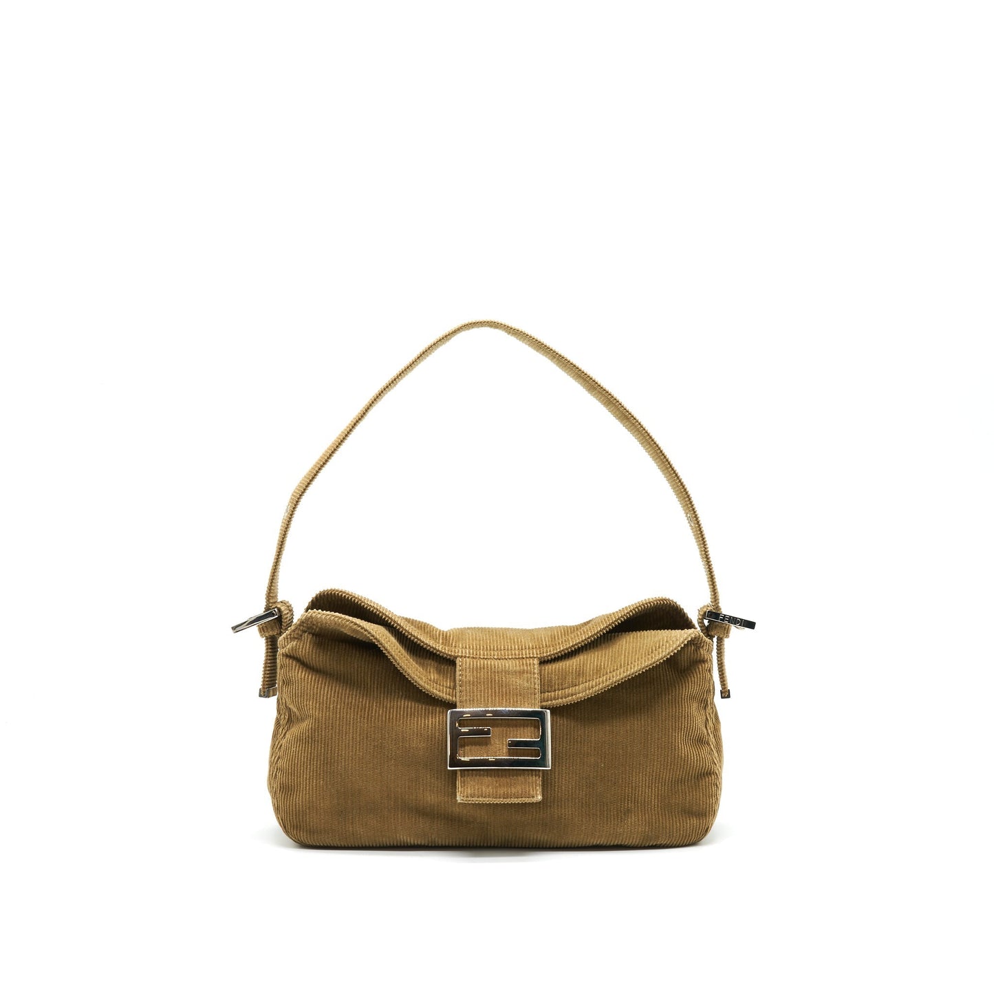 Fendi Vintage Nylon Baguette Purse Light Brown