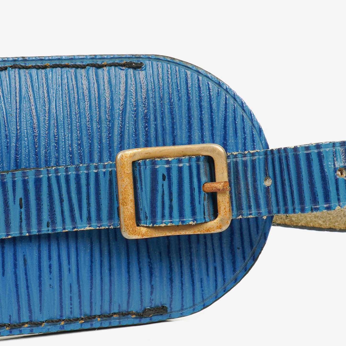 Louis Vuitton Blue EPI Leather Name Tag And Handles Holder